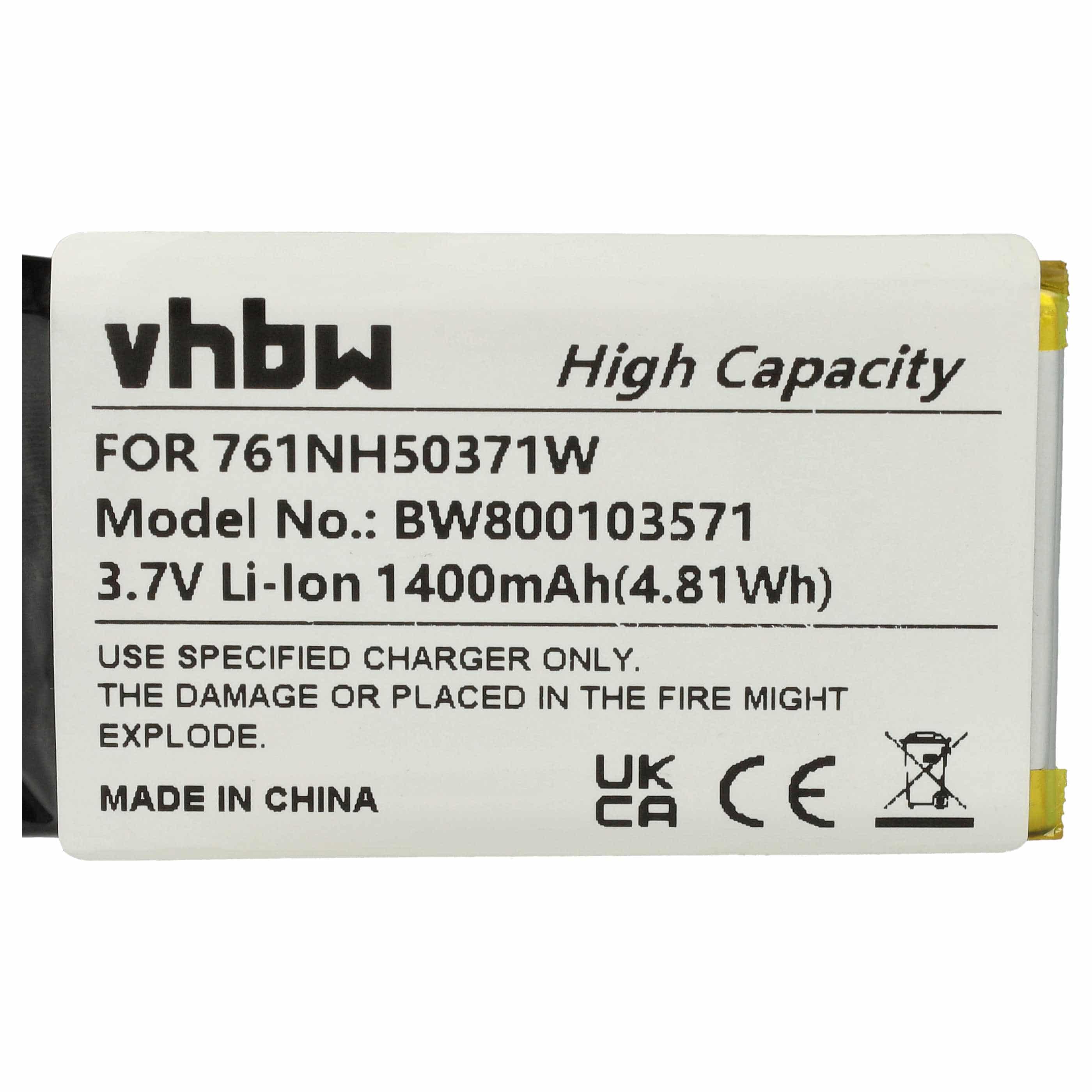 Akumulator do nawigacji GPS zamiennik Navigon 761NH50371W - 1300 mAh 3,7 V LiPo