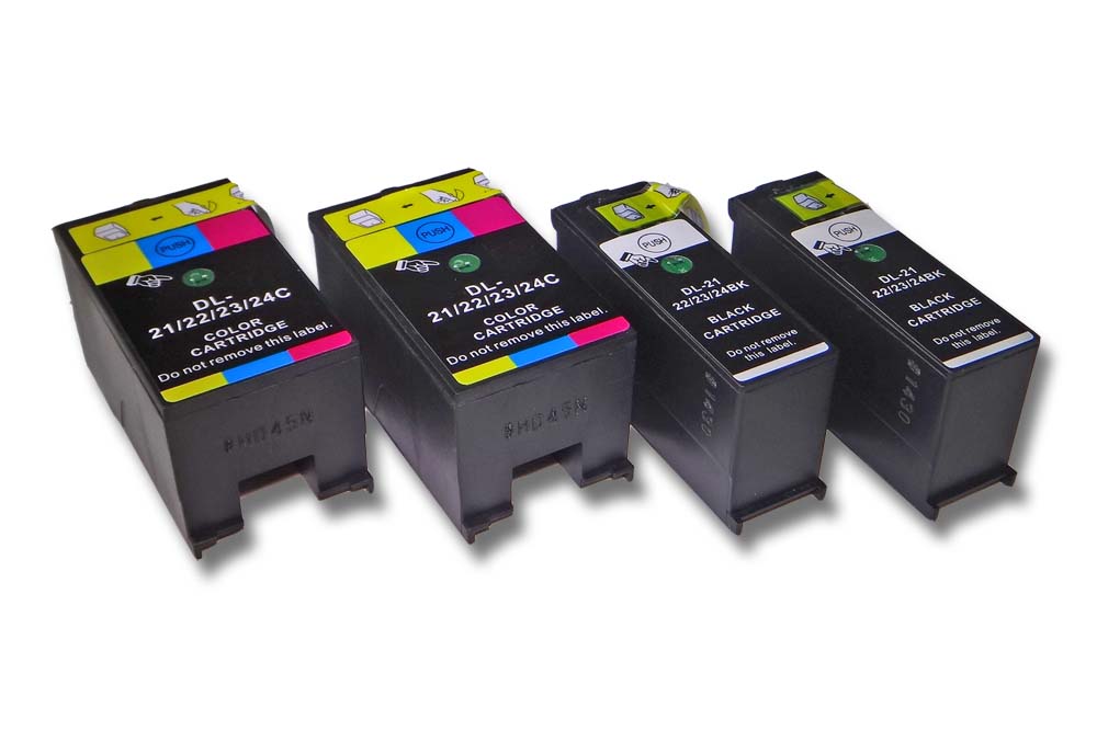 4x Tintenpatronen als Ersatz für Dell 21 für Dell P513 Drucker - B/C/M/Y