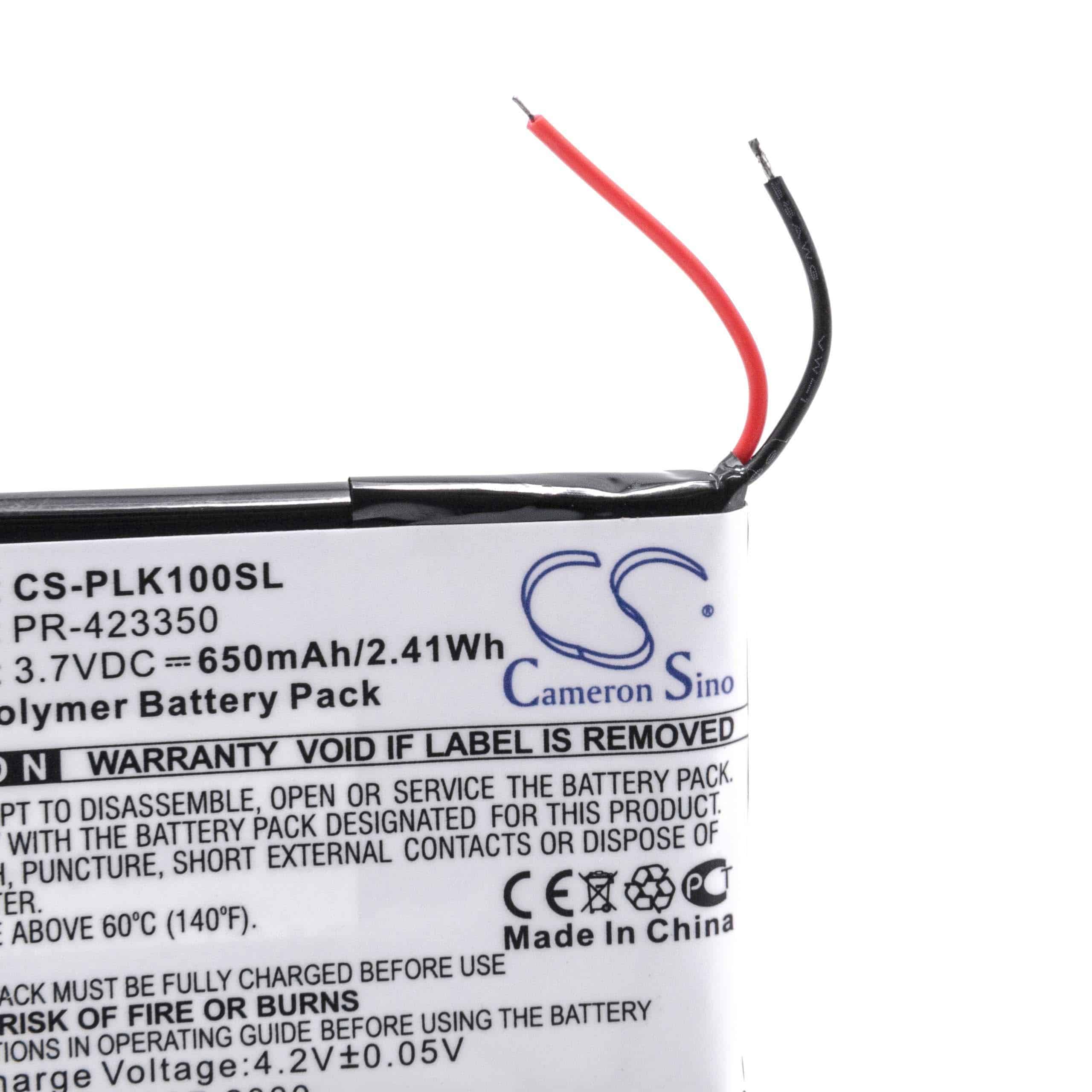 Wireless Headset Battery Replacement for Plantronics PR-423350 - 650mAh 3.7V Li-polymer