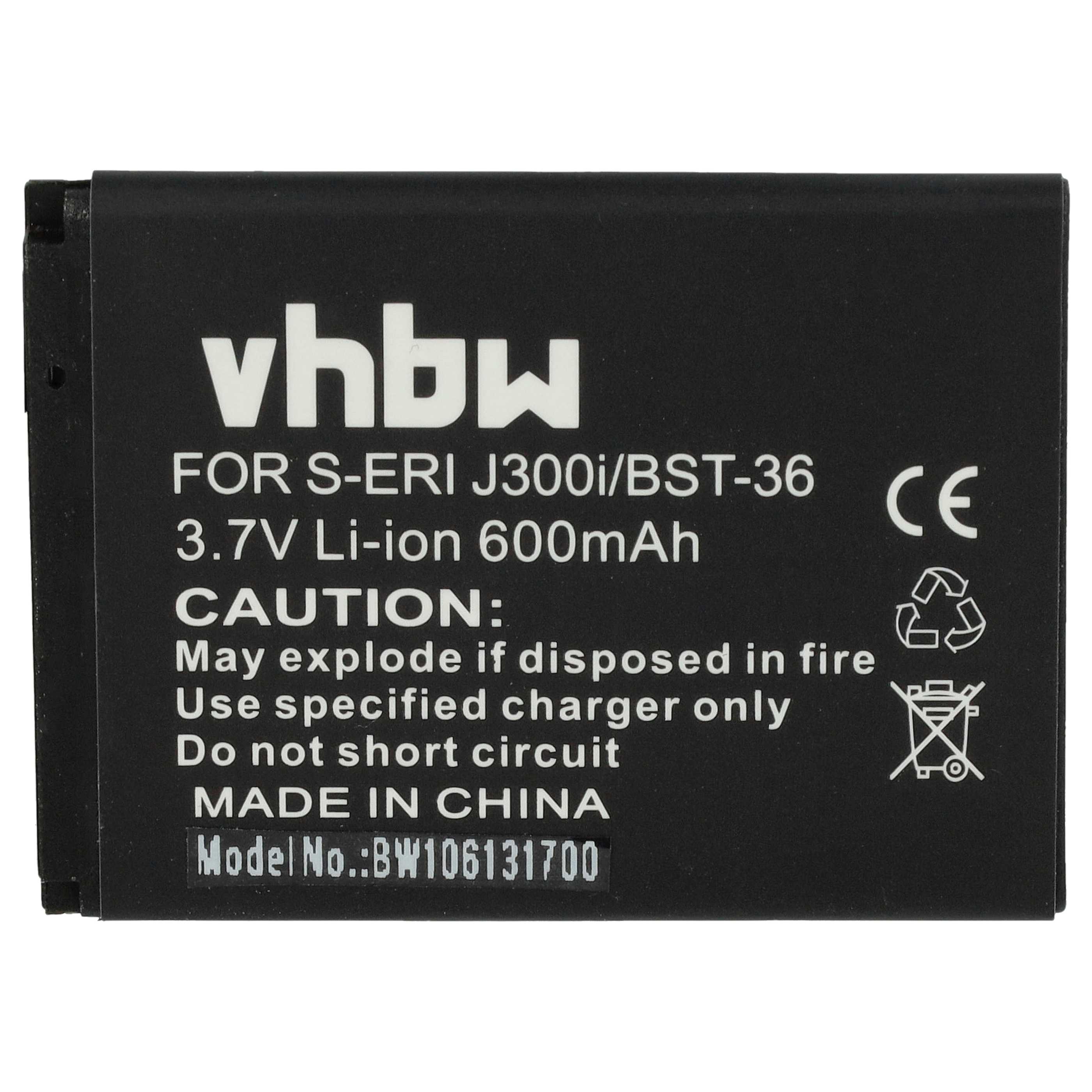 Akumulator do telefonu smartfona zamiennik Sony-Ericsson BST-36 - 600 mAh 3,7 V Li-Ion