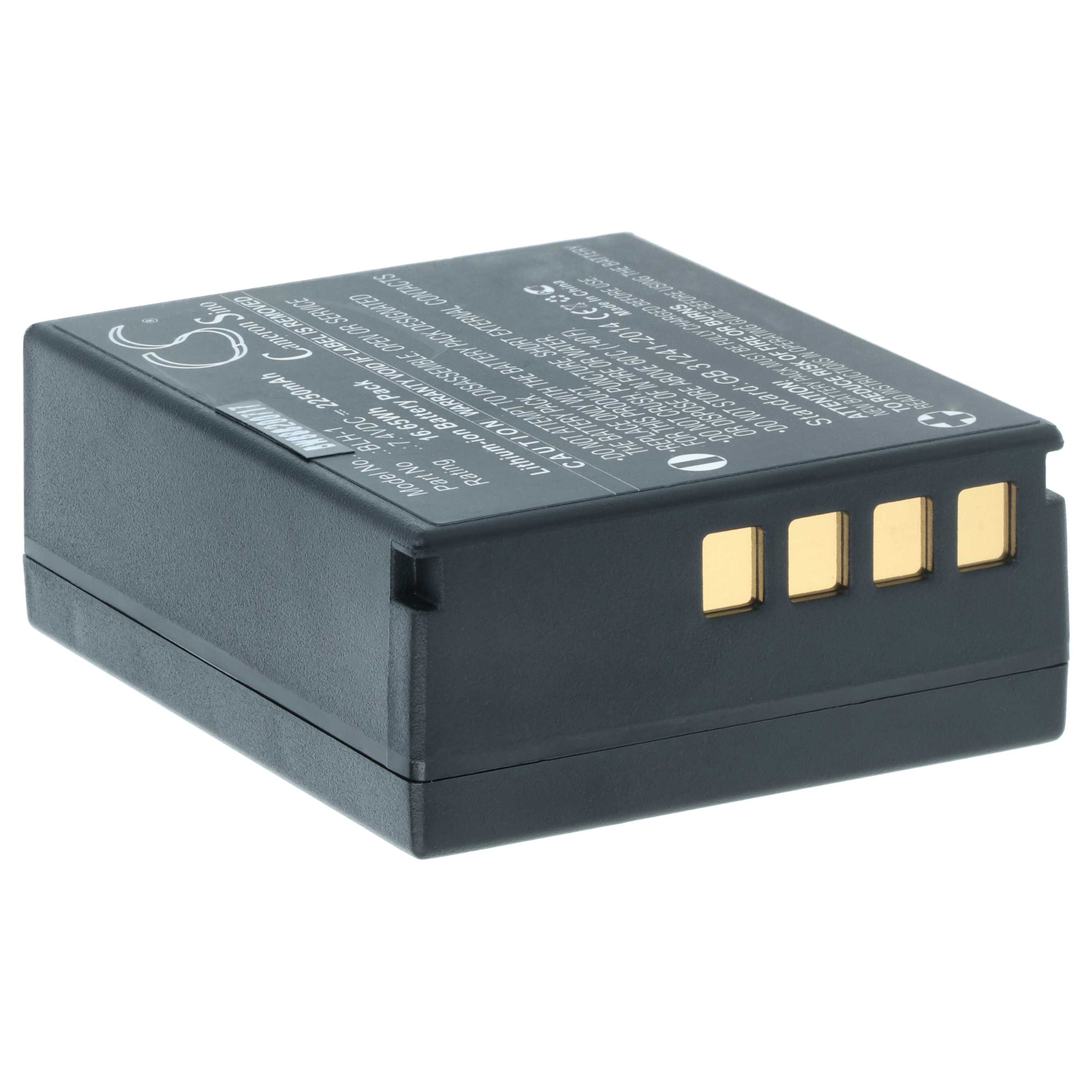 3x Battery replaces Olympus BLH-1 - 2250mAh, 7.4V, Li-Ion