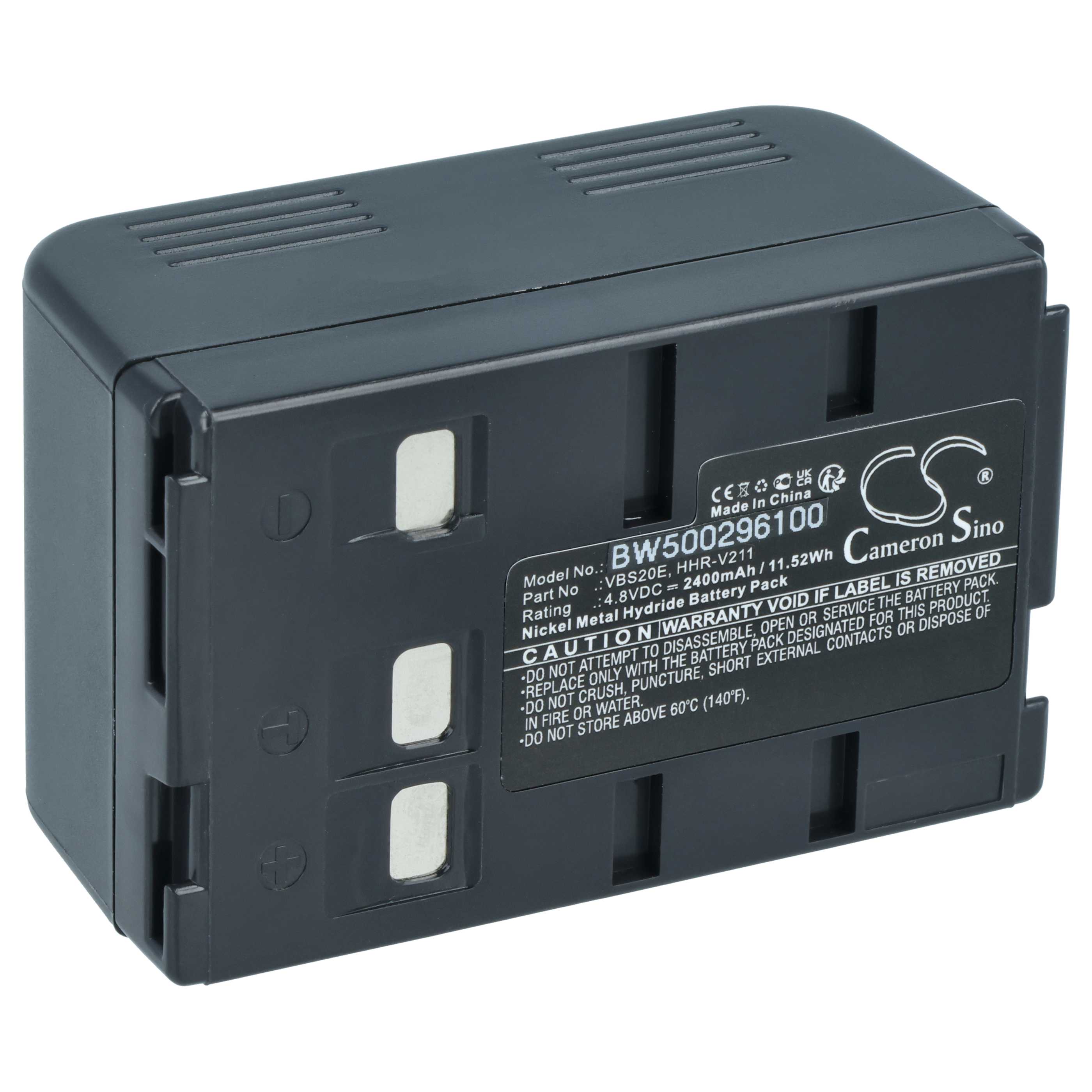 Batterie remplace Panasonic HHR-V211, HHR-V212, P-V212, PV211 pour caméscope Philips- 2400mAh 4,8V NiMH