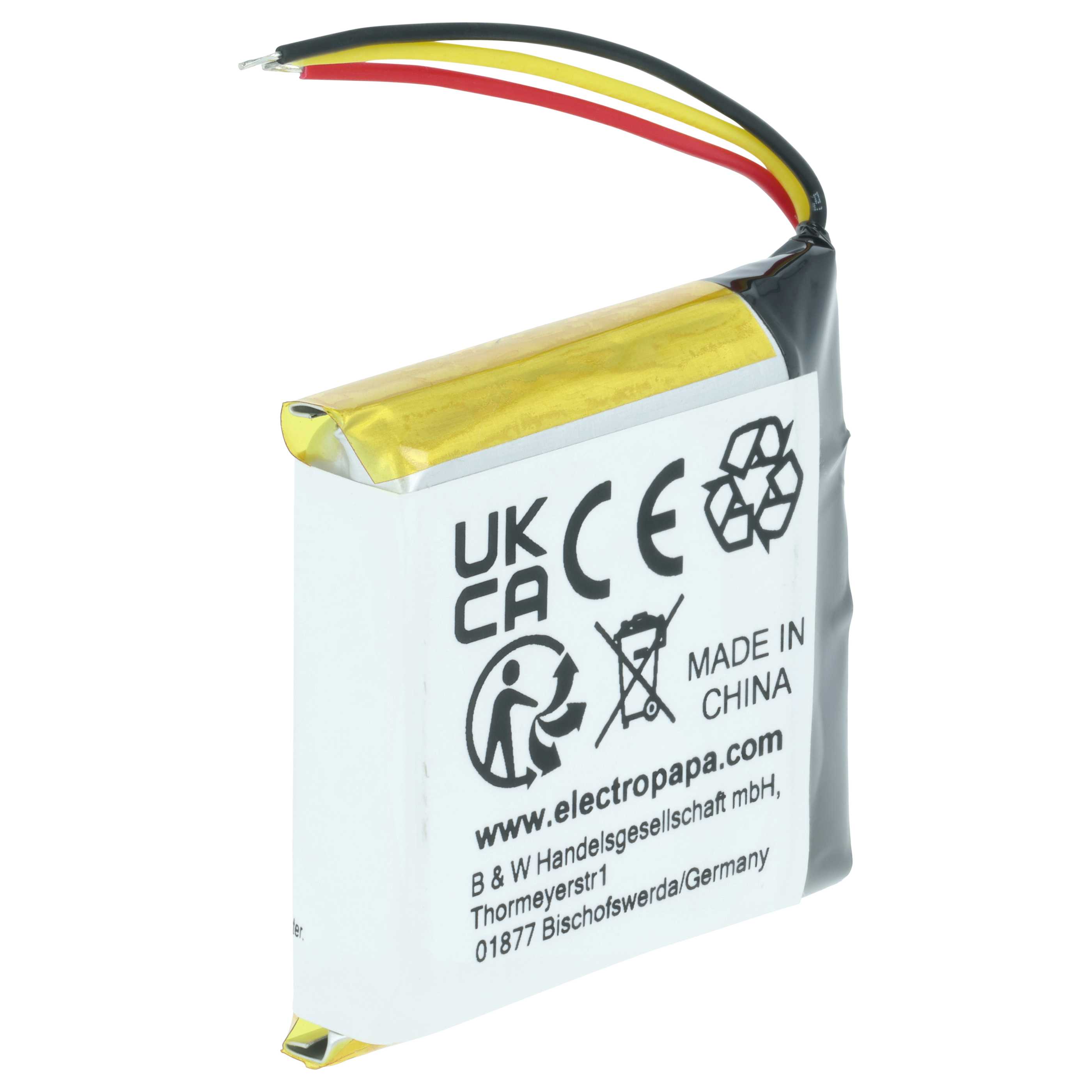Batteria sostituisce JBL GSP753030, 633331 per auricolari cuffie - 610mAh 3,7V Li-Poly