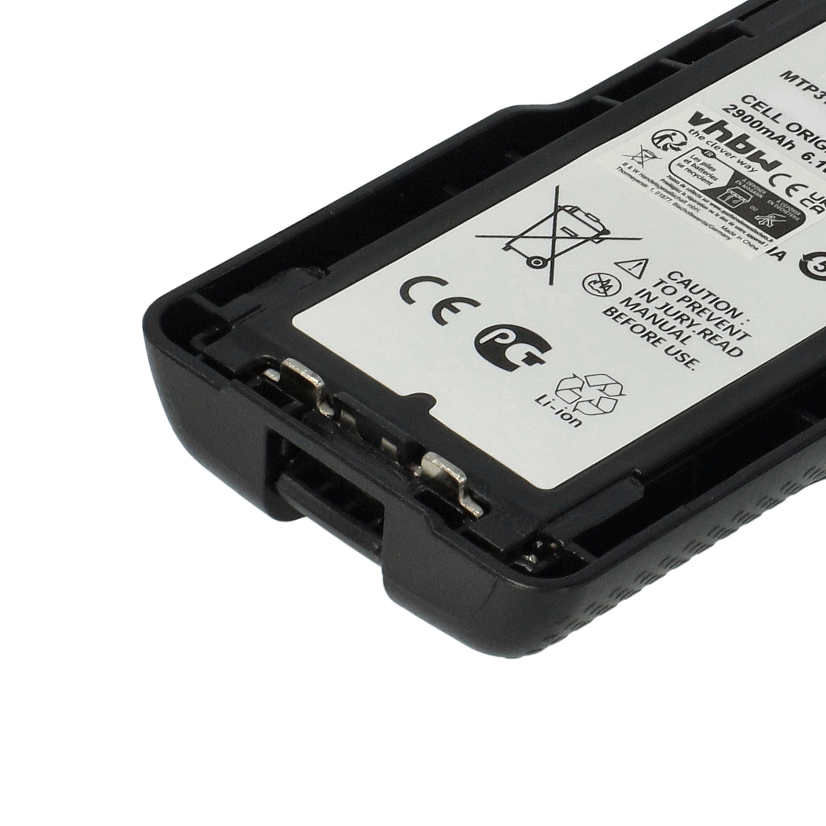 Radio 10x Battery replaces Motorola NNTN8020B, NNTN8020AC, NNTN8020A, NNTN8020 - 2900 mAh 3.7 V Li-Ion