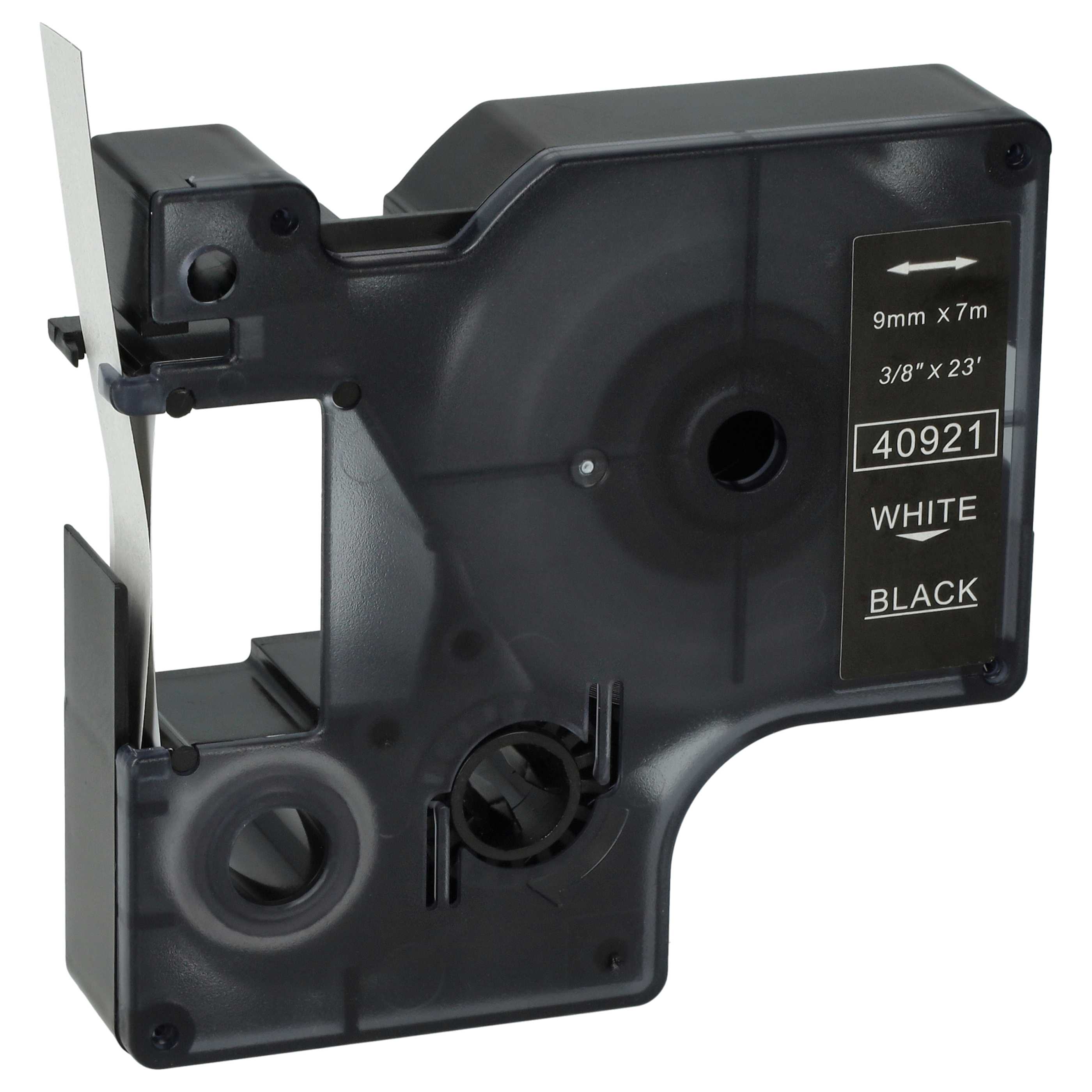 Cassetta nastro sostituisce Dymo D1, 40921 per etichettatrice 9mm bianco - nero