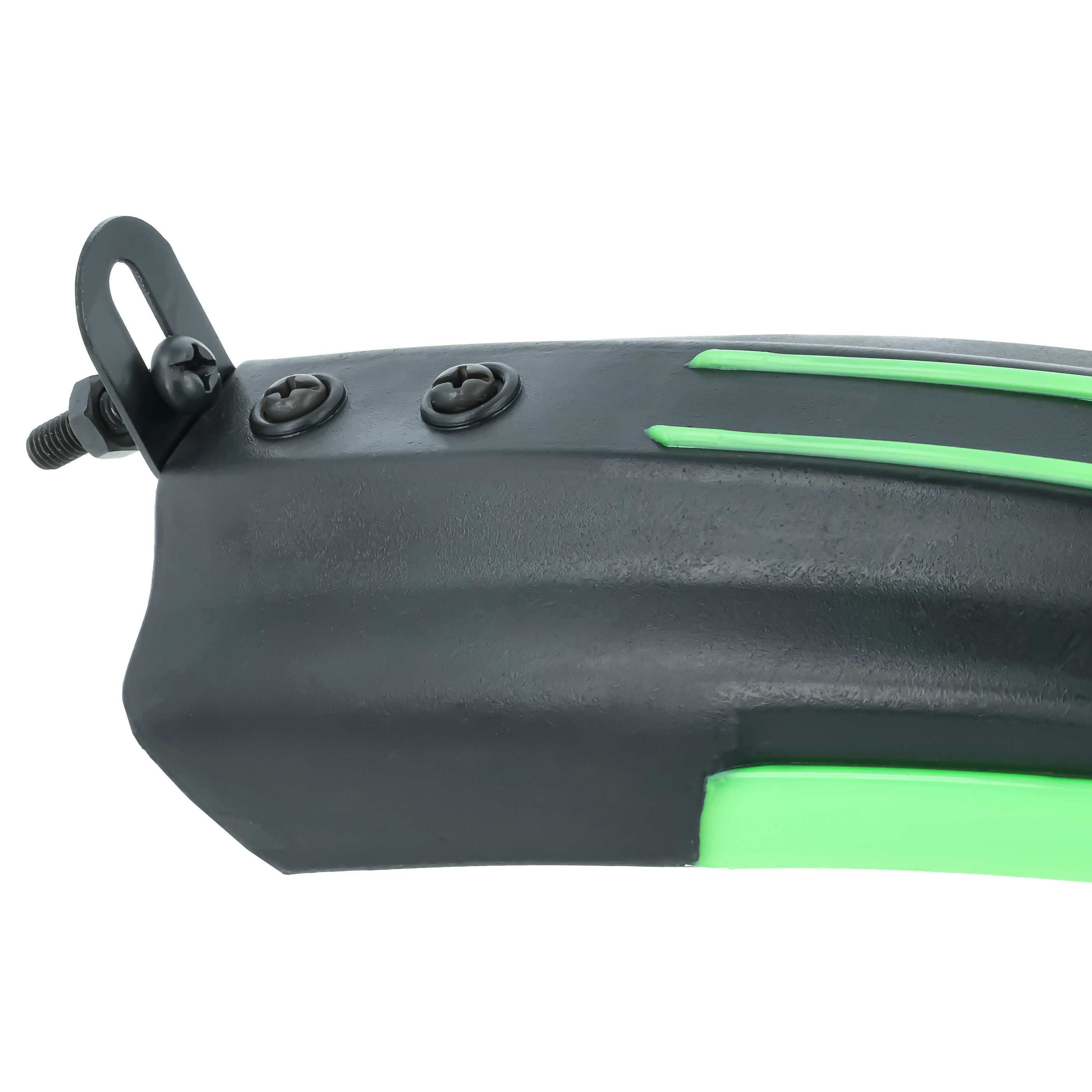 2x Parafango per ruota anteriore e ruota posteriore per mountain bike con pneumatici da 24/26 - nero / verde