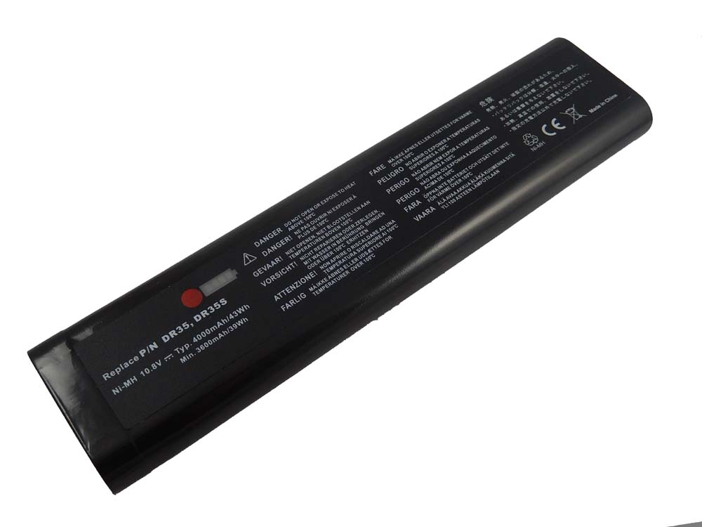 Notebook Battery Replacement for DR35 - 4000mAh 10.8V NiMH, black