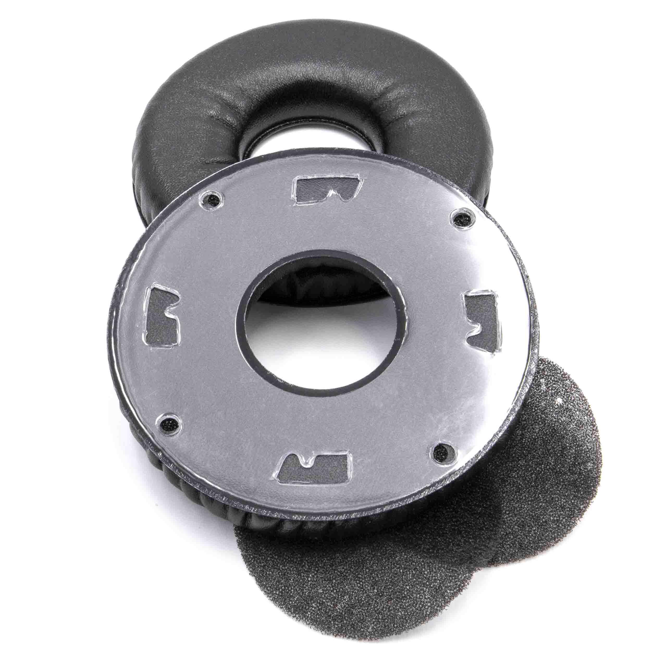 2x Poduszki do słuchawek AKG K121, błyszące, czarne