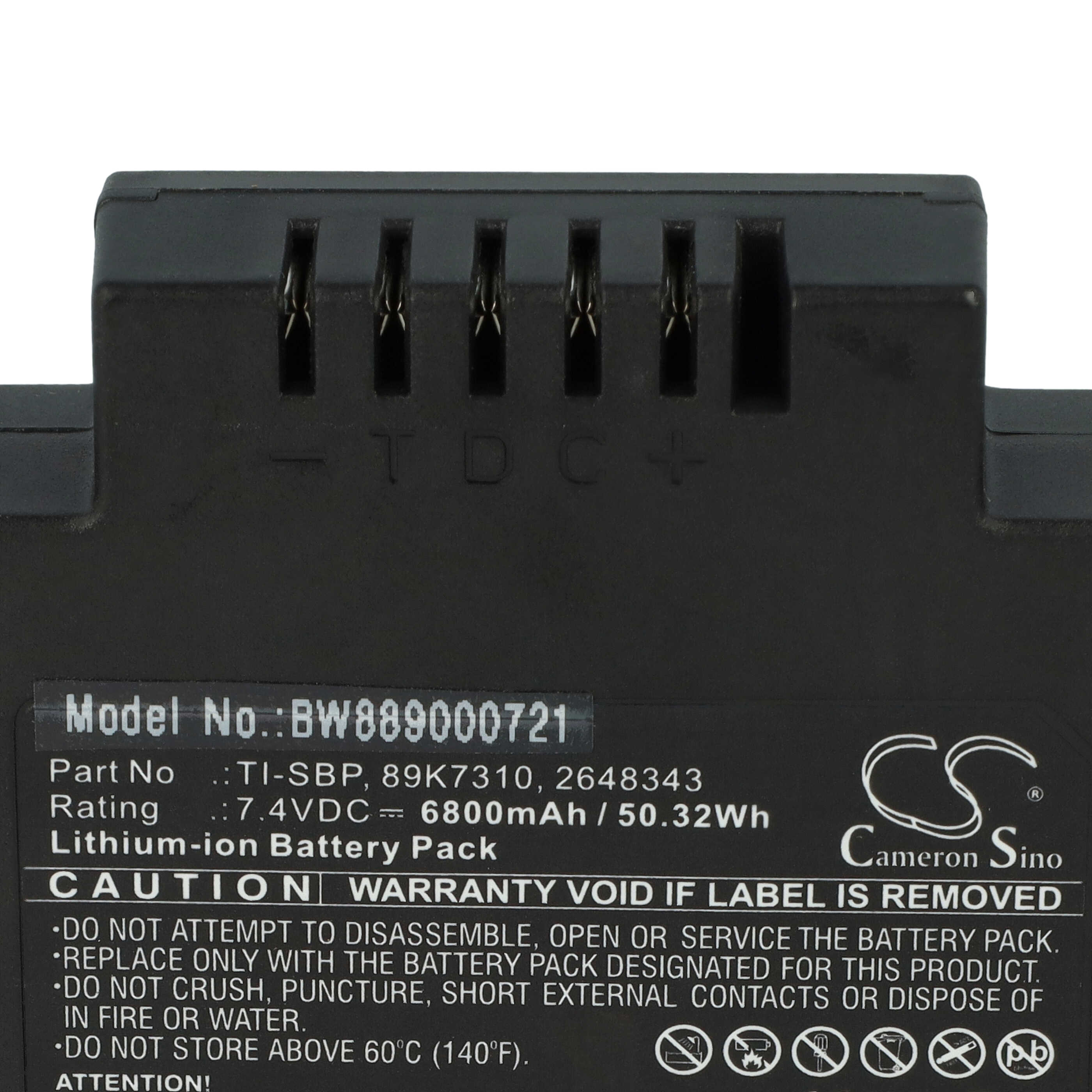 Thermal Imaging Camera Battery replaces Fluke 89K7310, TI-SBP, 2648343 - 6800 mAh 7.4 V Li-Ion