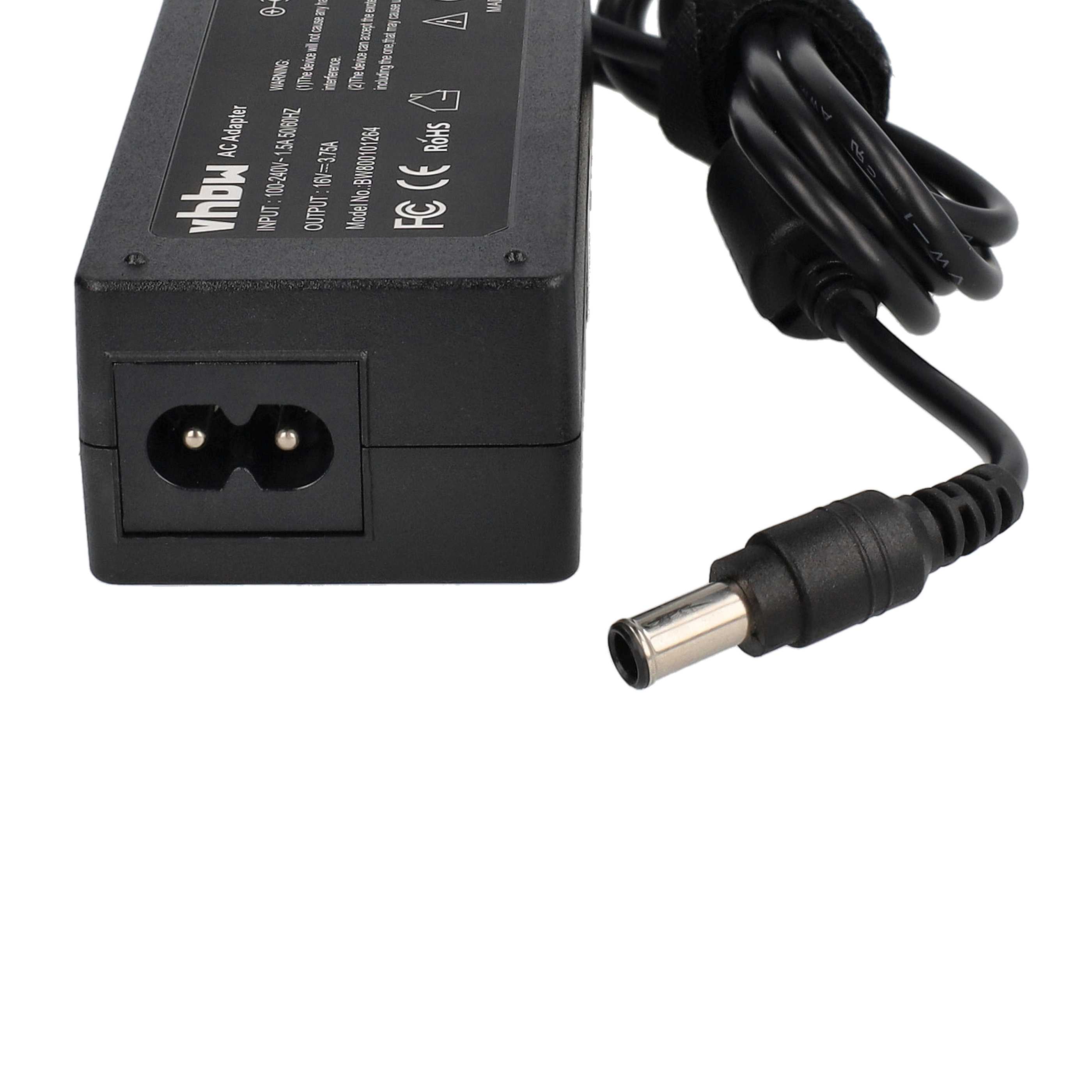 Mains Power Adapter replaces Sony PCGA-AC16V1, PCGA-AC16V3 for PanasonicNotebook etc., 60 W