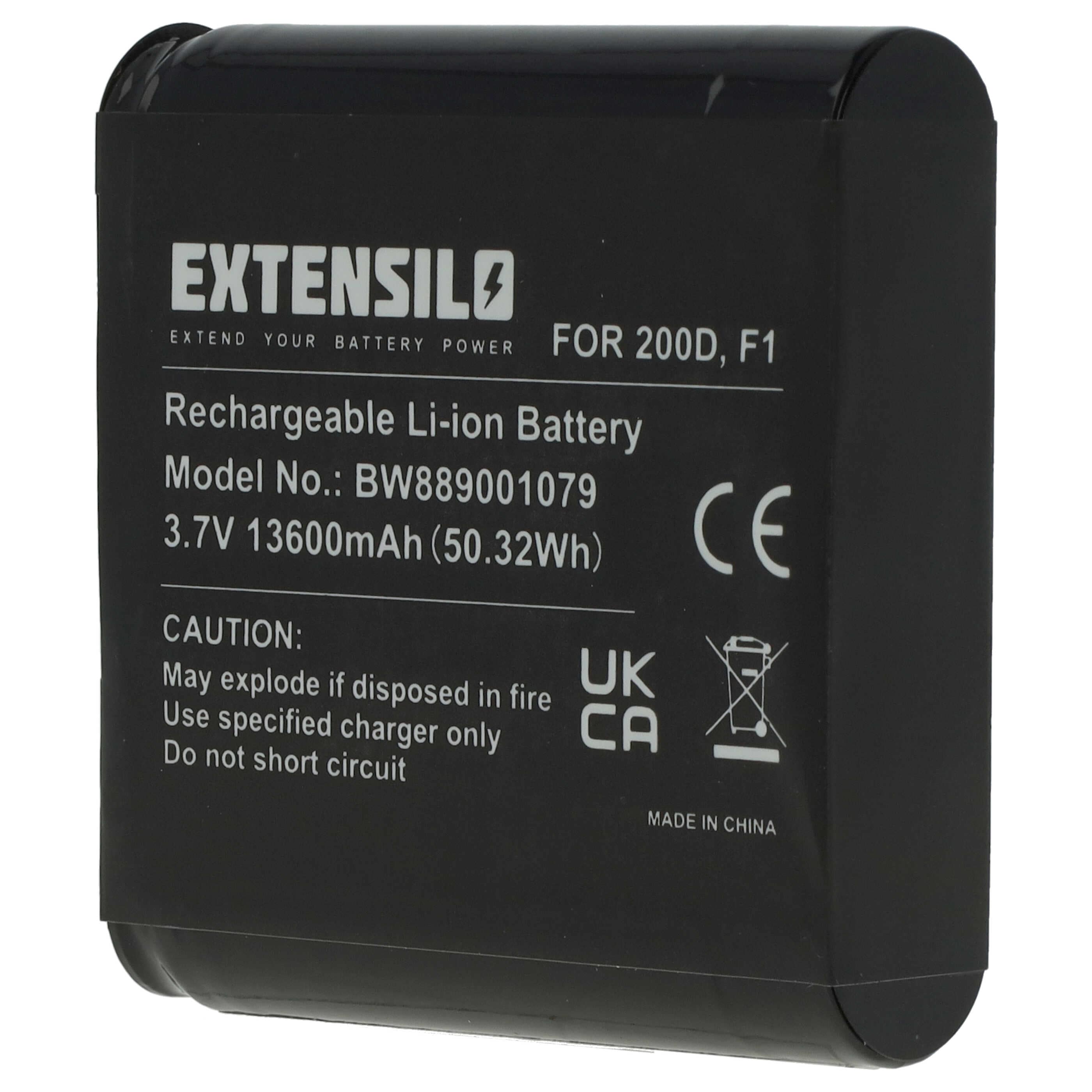 DAB Radio Battery replaces Pure ChargePAK F1, F1 - 13600 mAh 3.7 V Li-Ion
