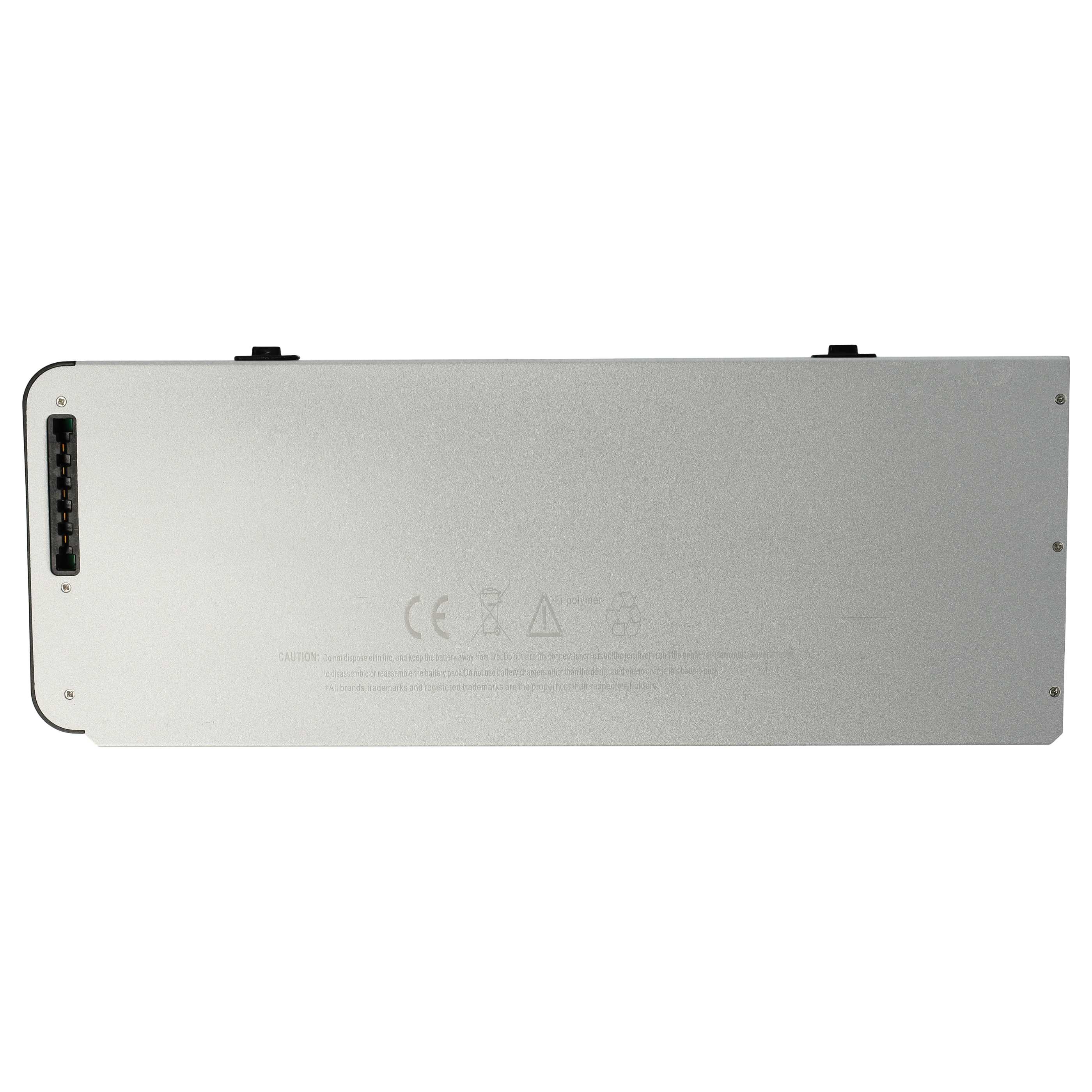 Notebook-Akku als Ersatz für Apple A1280, A1278, MB466LL/A, MB467LL/A - 4200mAh 10,8V Li-Polymer, silber