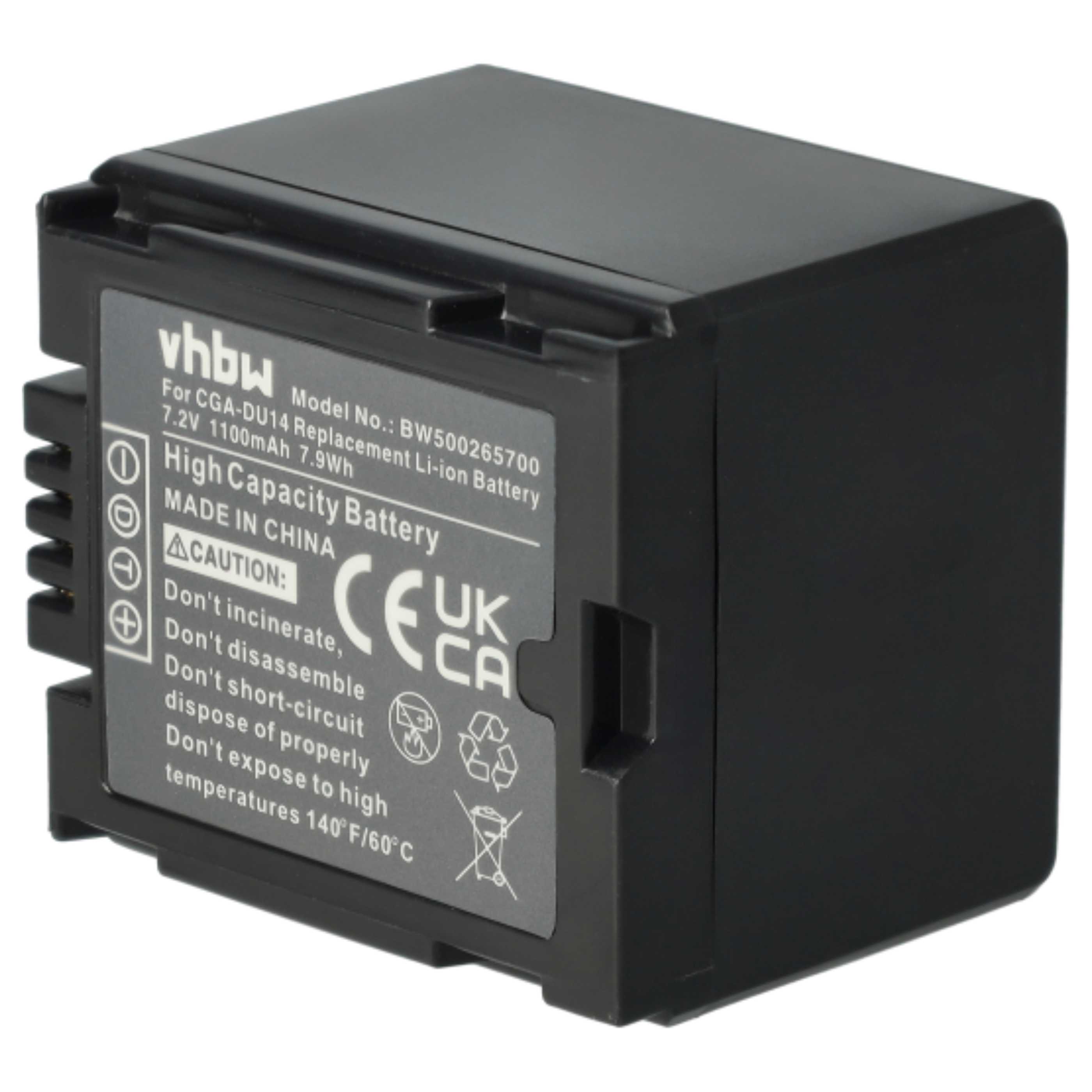 3x Battery replaces Hitachi DZ-BP07s, DZ-BP21, DZ-BP14s - 1100mAh, 7.2V, Li-Ion