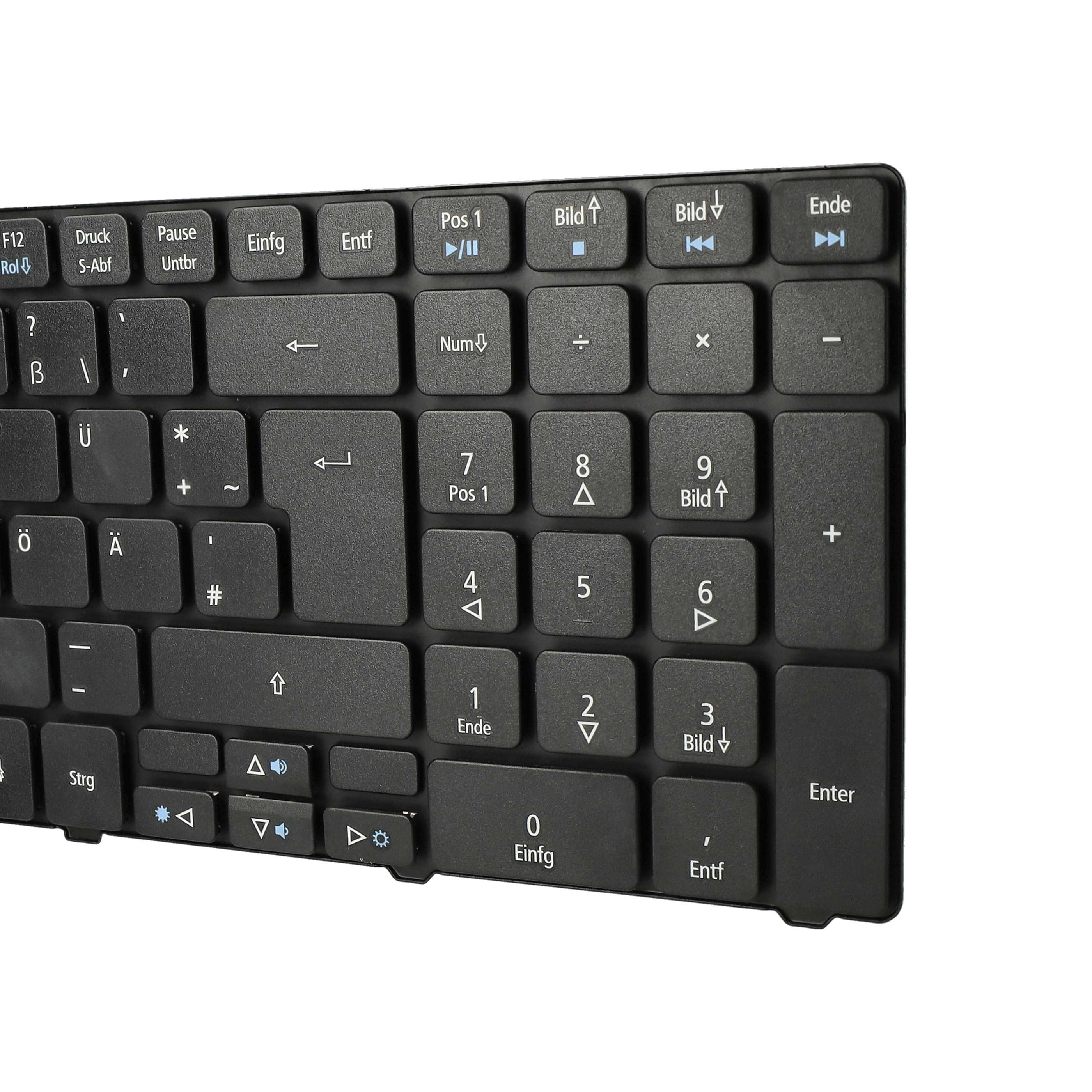 Keyboard replaces Acer 491274-B31, 9J.N8682.R1D, 490267-B31 for notebook - black with numeric keypad QWERTZ