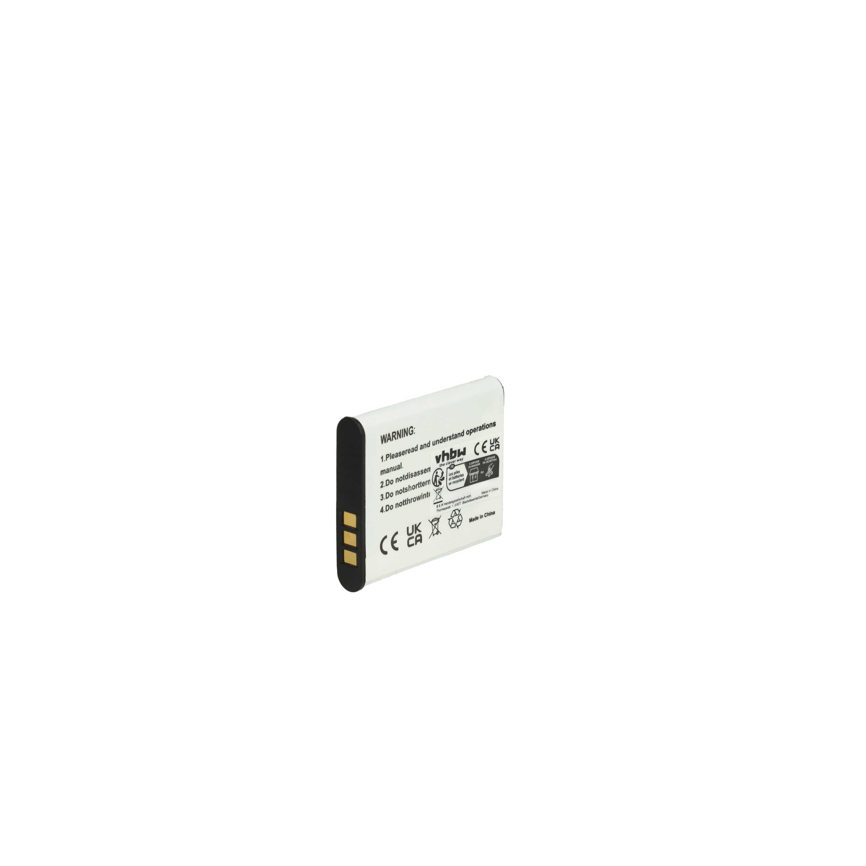 3x Battery replaces Casio NP-10, NP-150 - 600mAh, 3.7V, Li-Ion