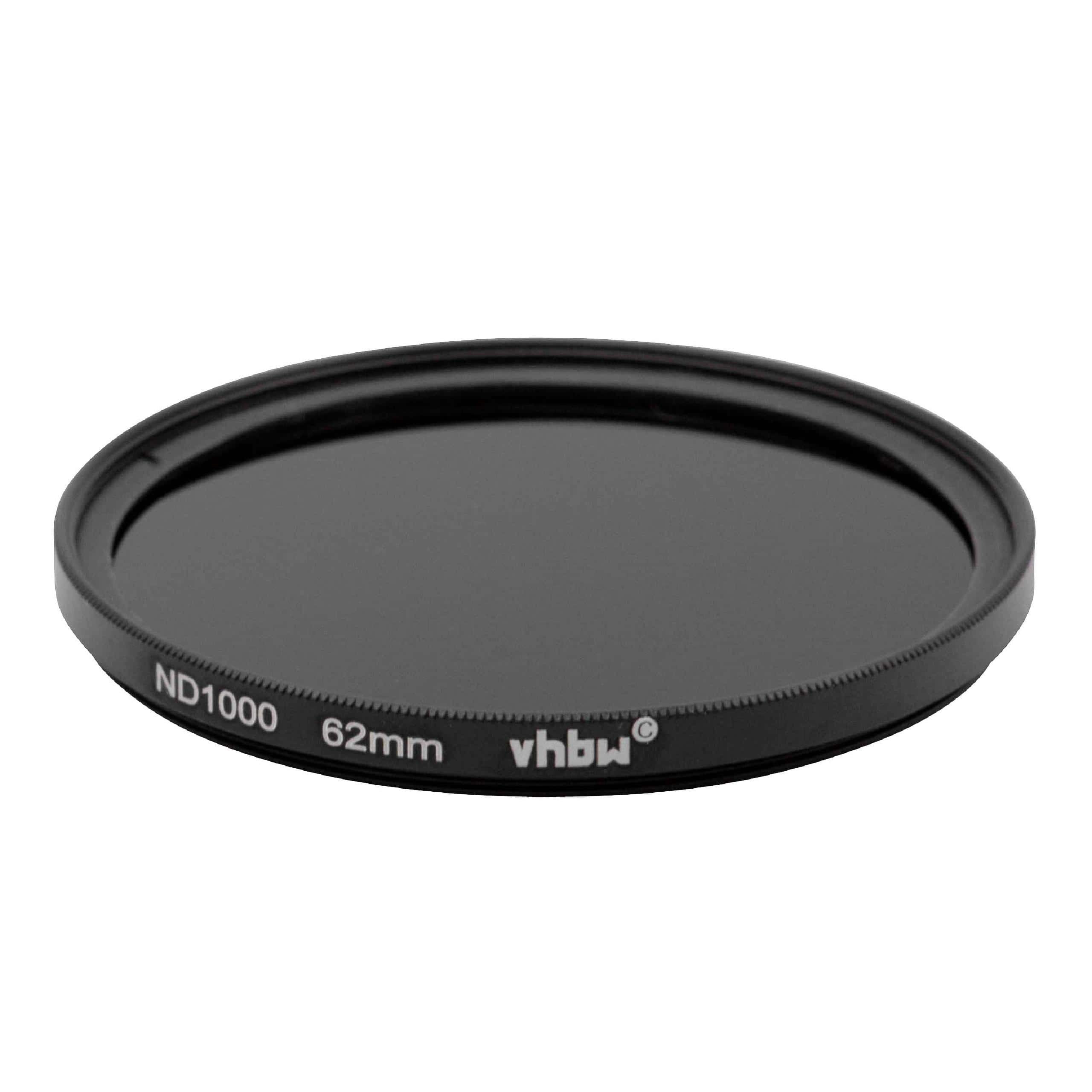 Universal ND Filter ND 1000 suitable for Camera Lenses with 62 mm Filter Thread - Grey Filter