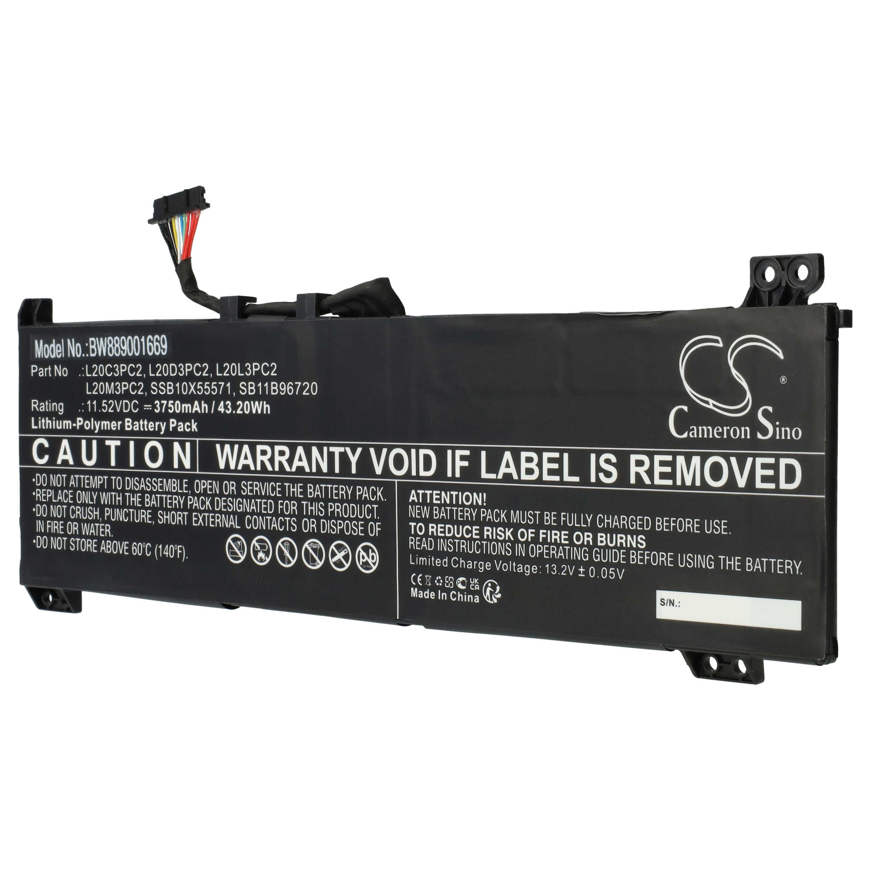 Akumulator do laptopa zamiennik Lenovo 5B11B96718, 5B11B96719, L20C3PC2, 5B11B96715 - 3750 mAh 11,55 V LiPo