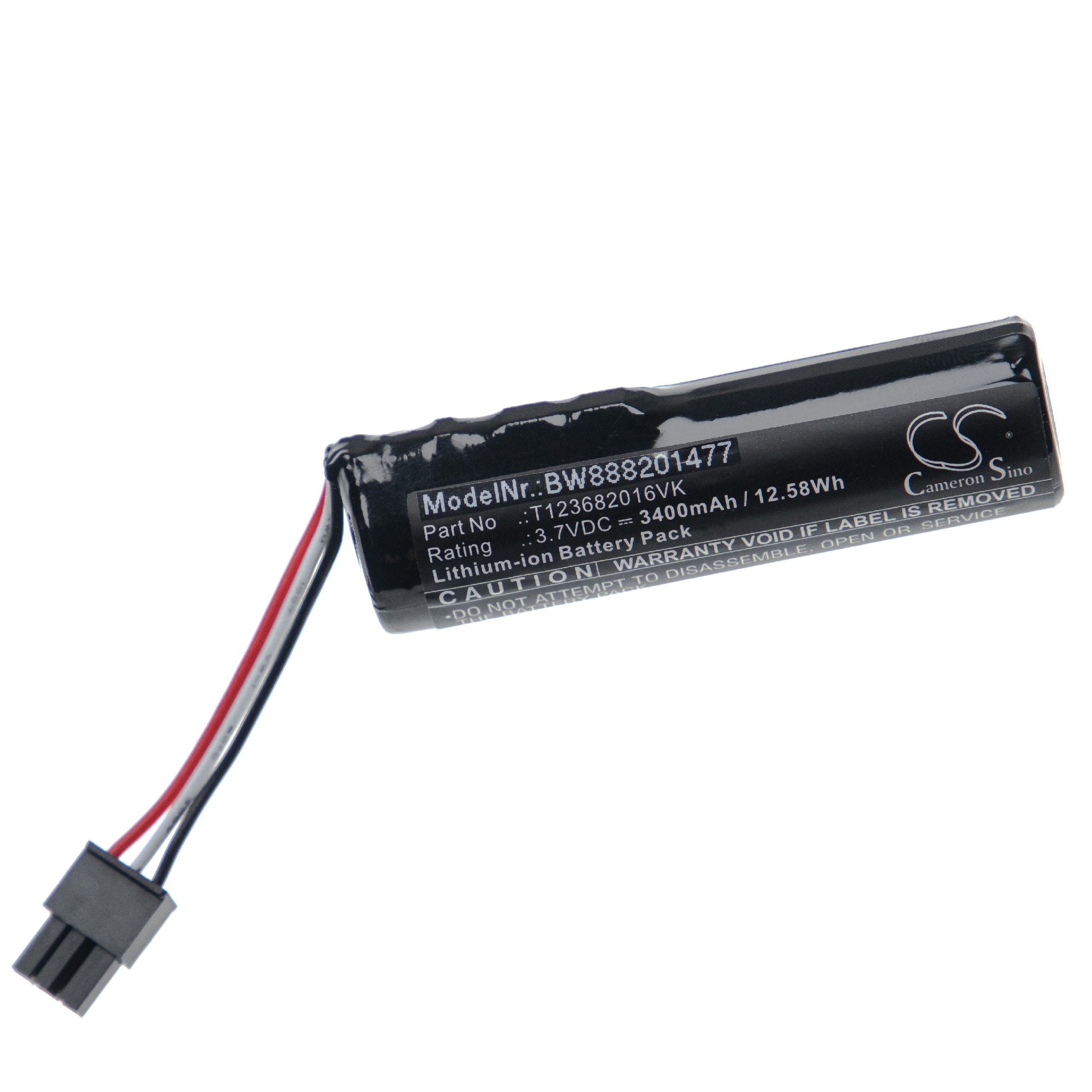 Batterie remplace Logitech T123682016VK pour enceinte Logitech - 3400mAh 3,7V Li-ion