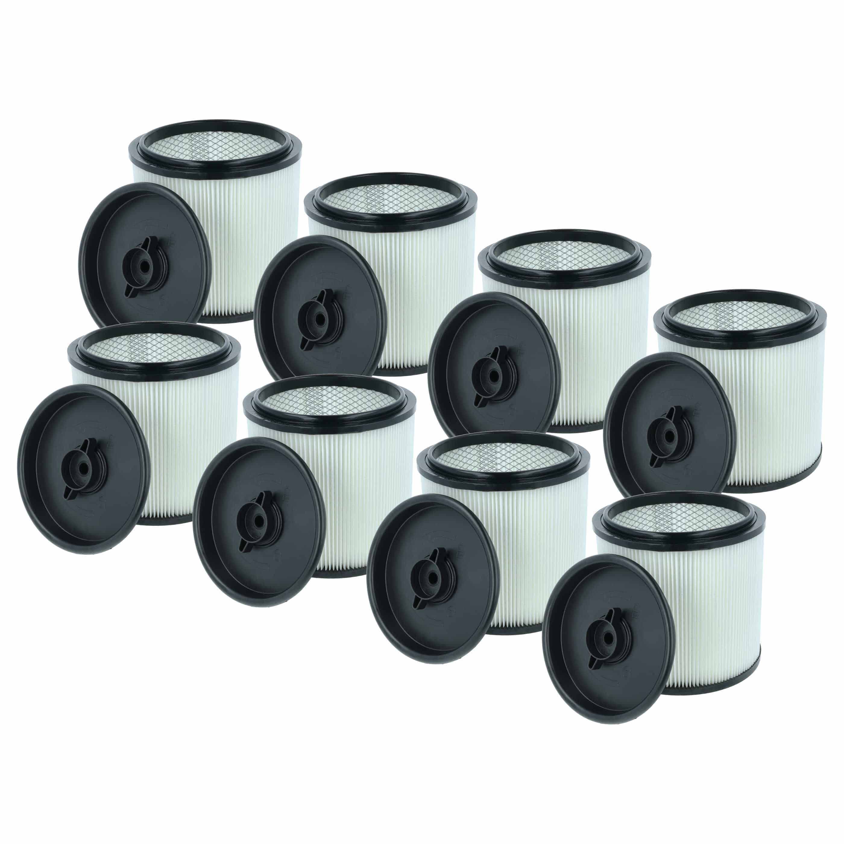 8x cartridge filter replaces EINHELL Accessory 2351126 for Einhell Vacuum Cleaner, black / white