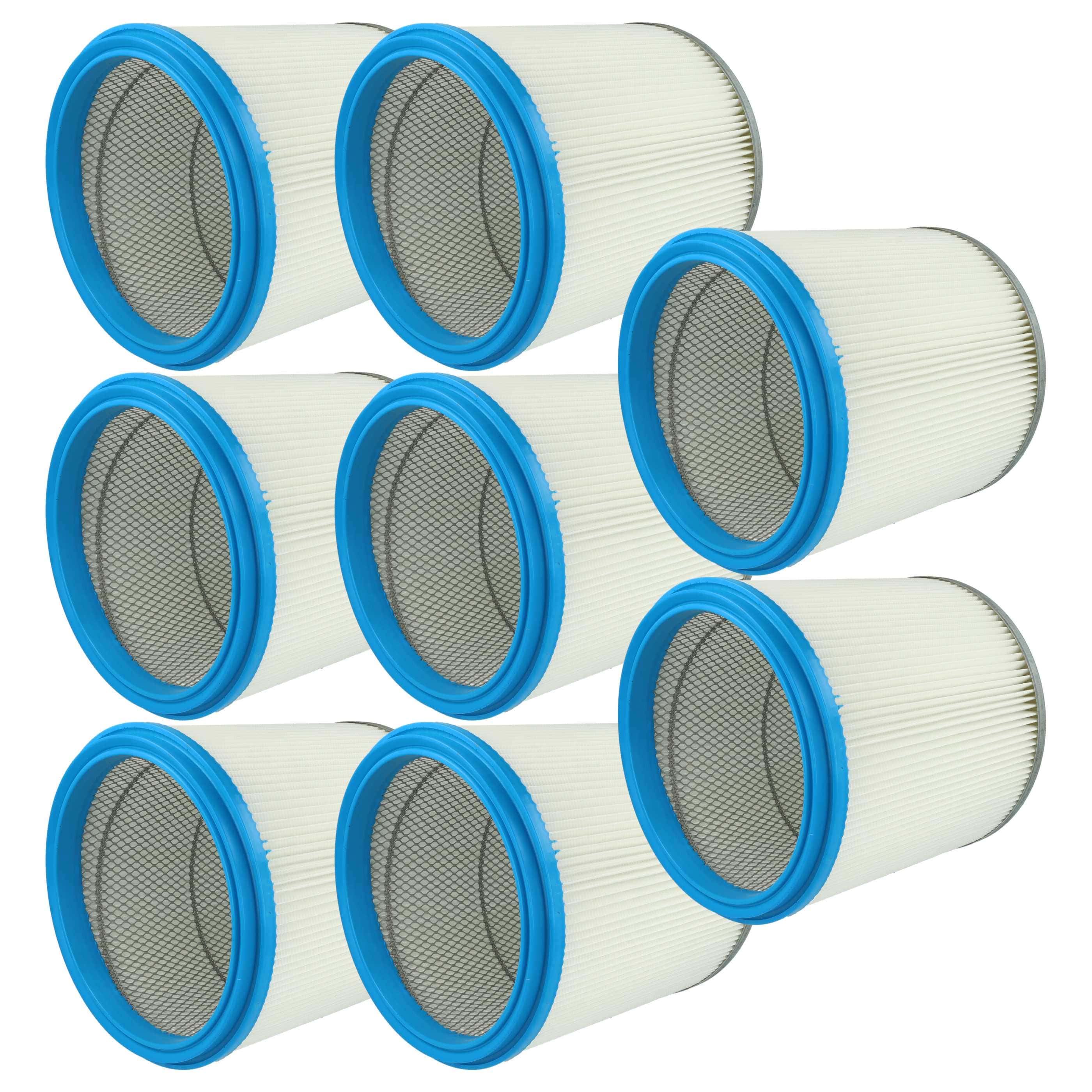 8x cartridge filter replaces Bosch 2607432008 for Bosch Vacuum Cleaner, white / silver / blue