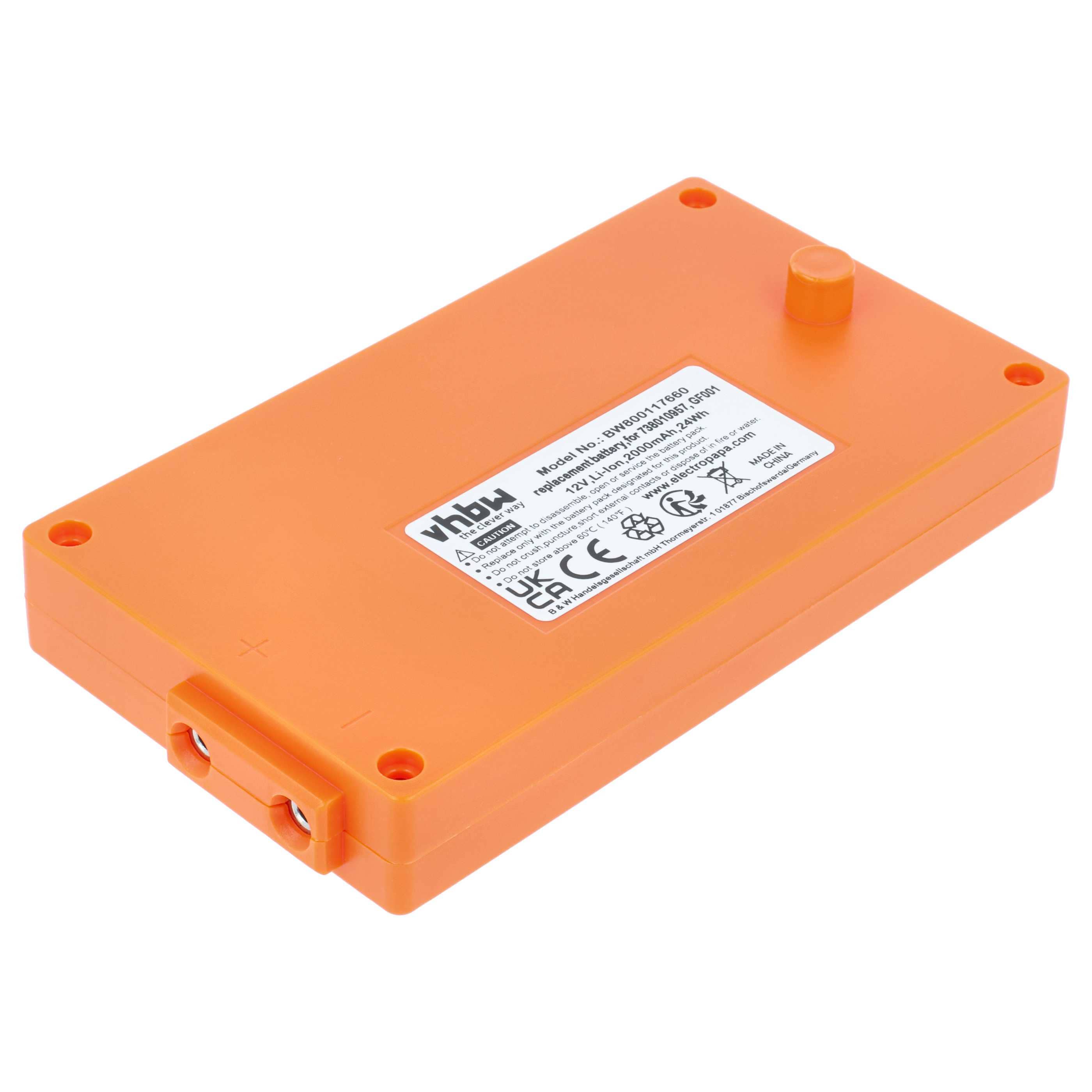 Batería (5 ud) reemplaza Gross Funk GF001, 738010957, 100-000-134 sistema control - 2000mAh 12V Li-Ion