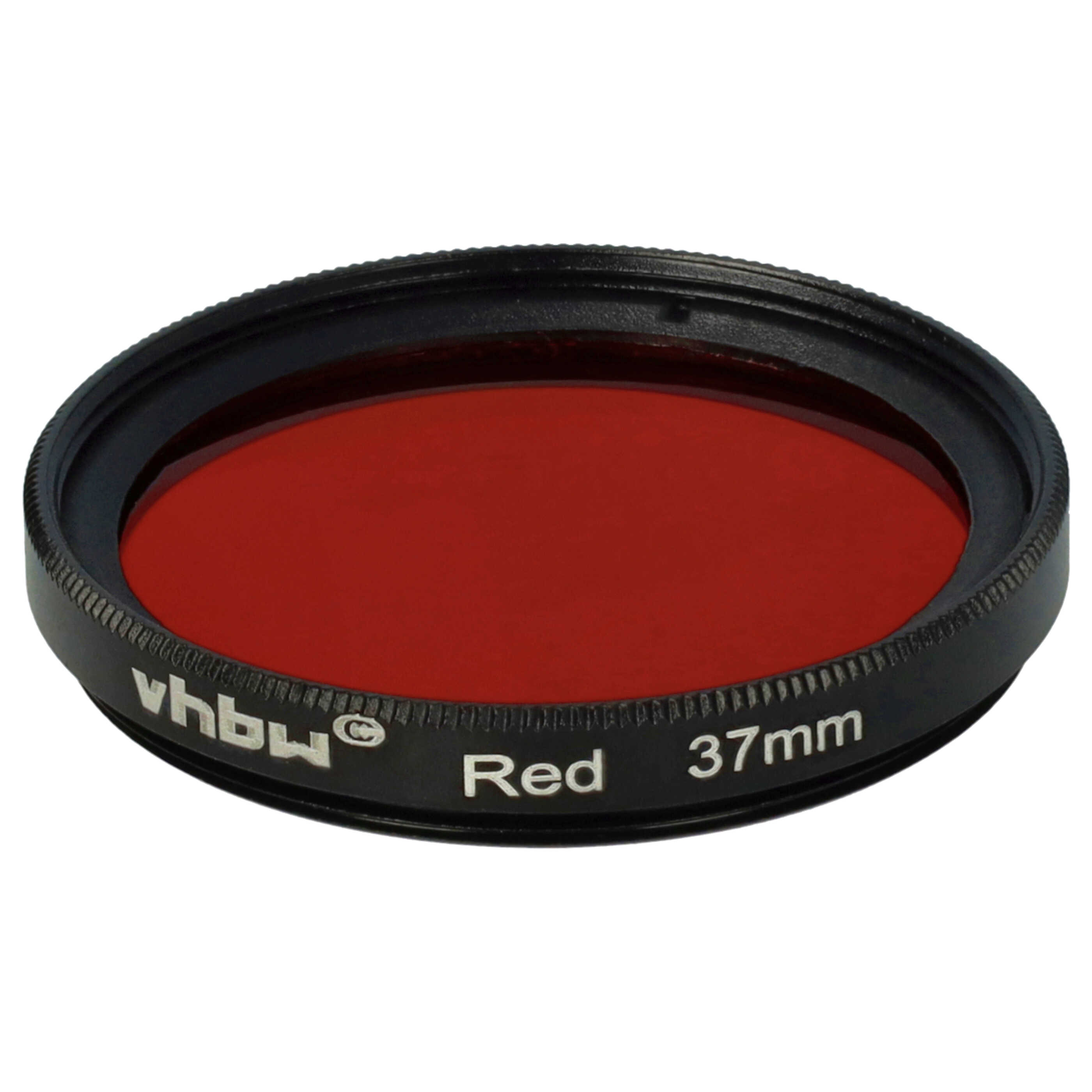 Filtr fotograficzny na obiektywy z gwintem 37 mm - filtr czerwony