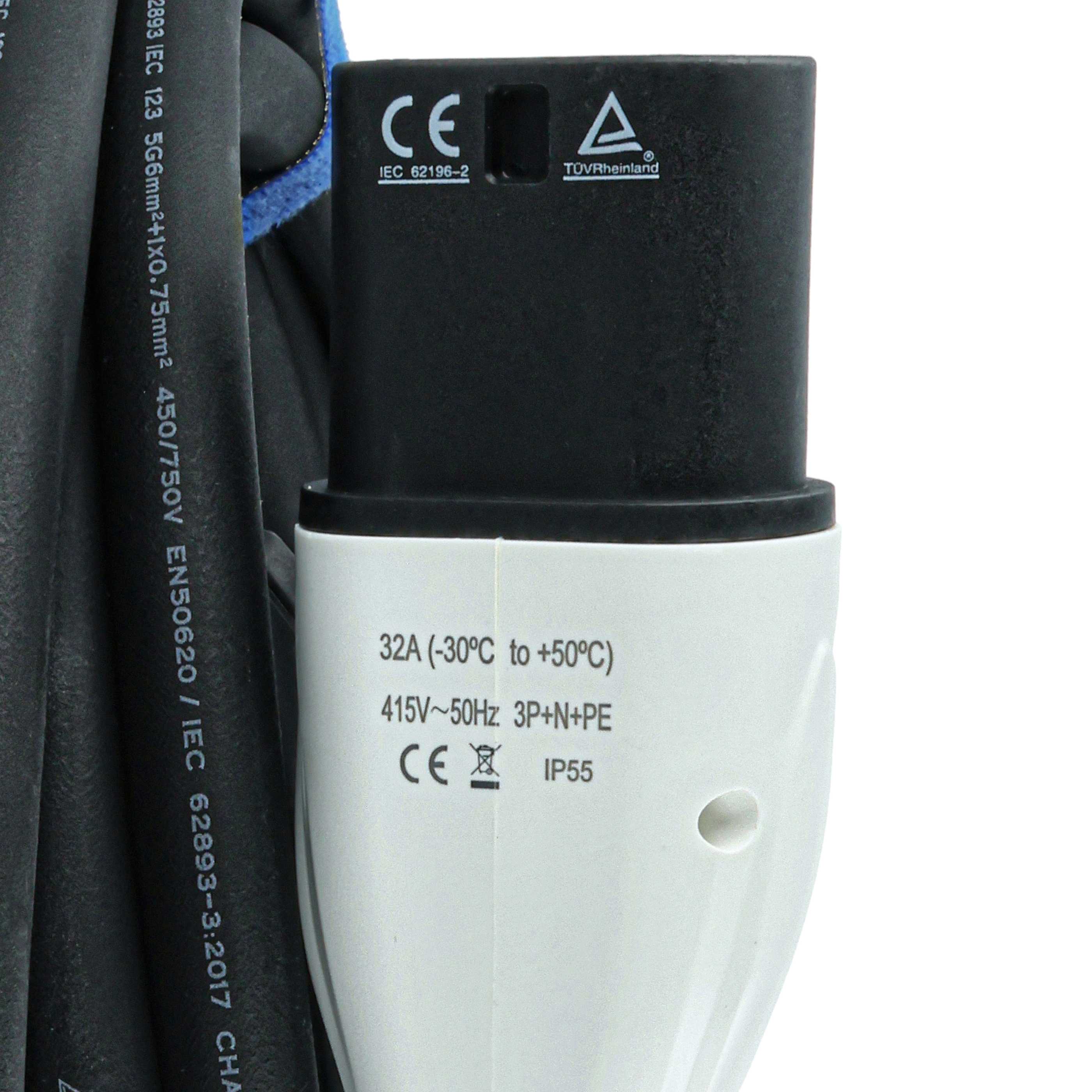 Charging Cable for Renault Zoe Electric Car etc. - Type 2 to Type 2 Cable, 3-phase, 32 A, 22 kW, 10 m