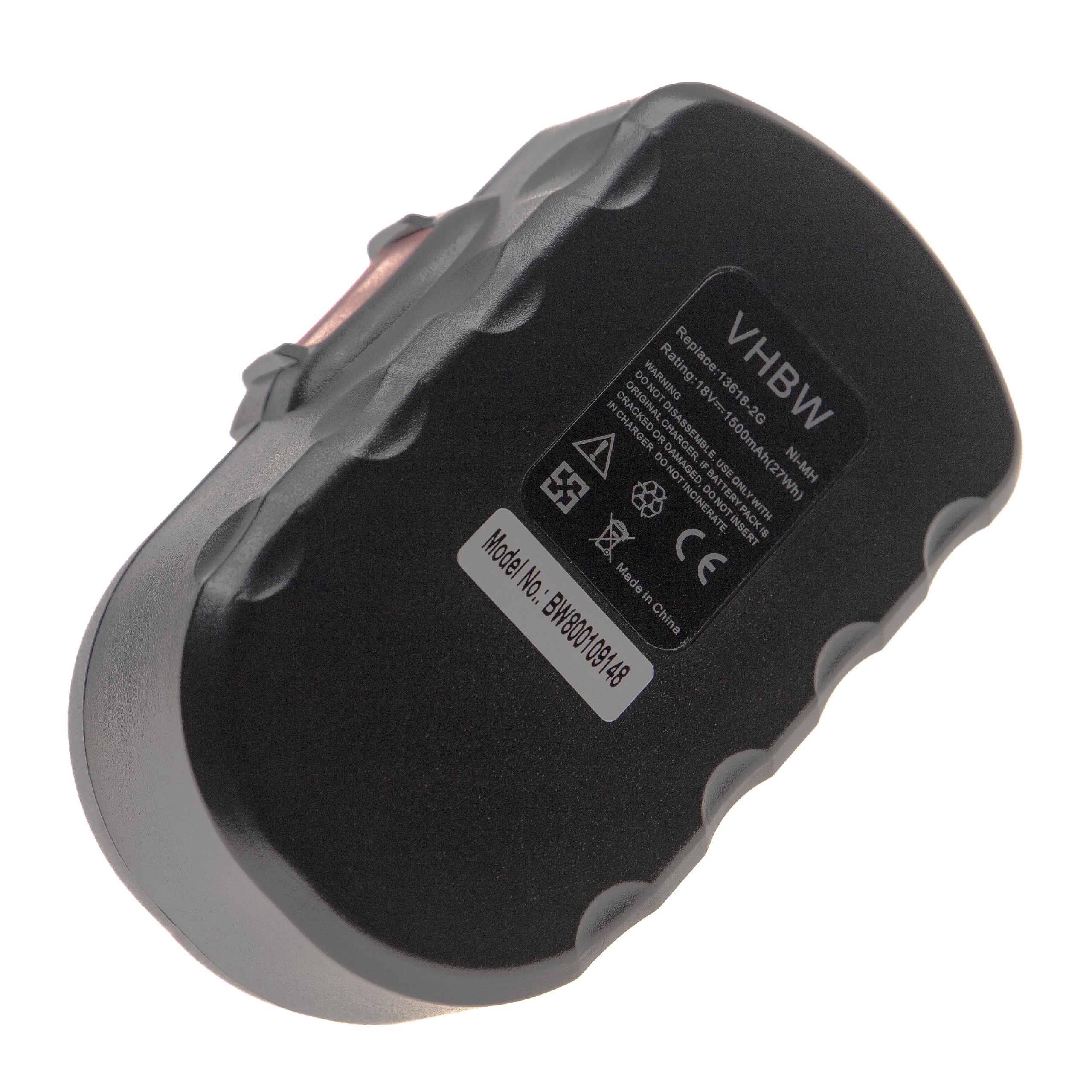 Batterie remplace Bosch 2 607 335 266, 2 607 335 278, 2607335535 pour outil électrique - 1500 mAh, 18 V, NiMH