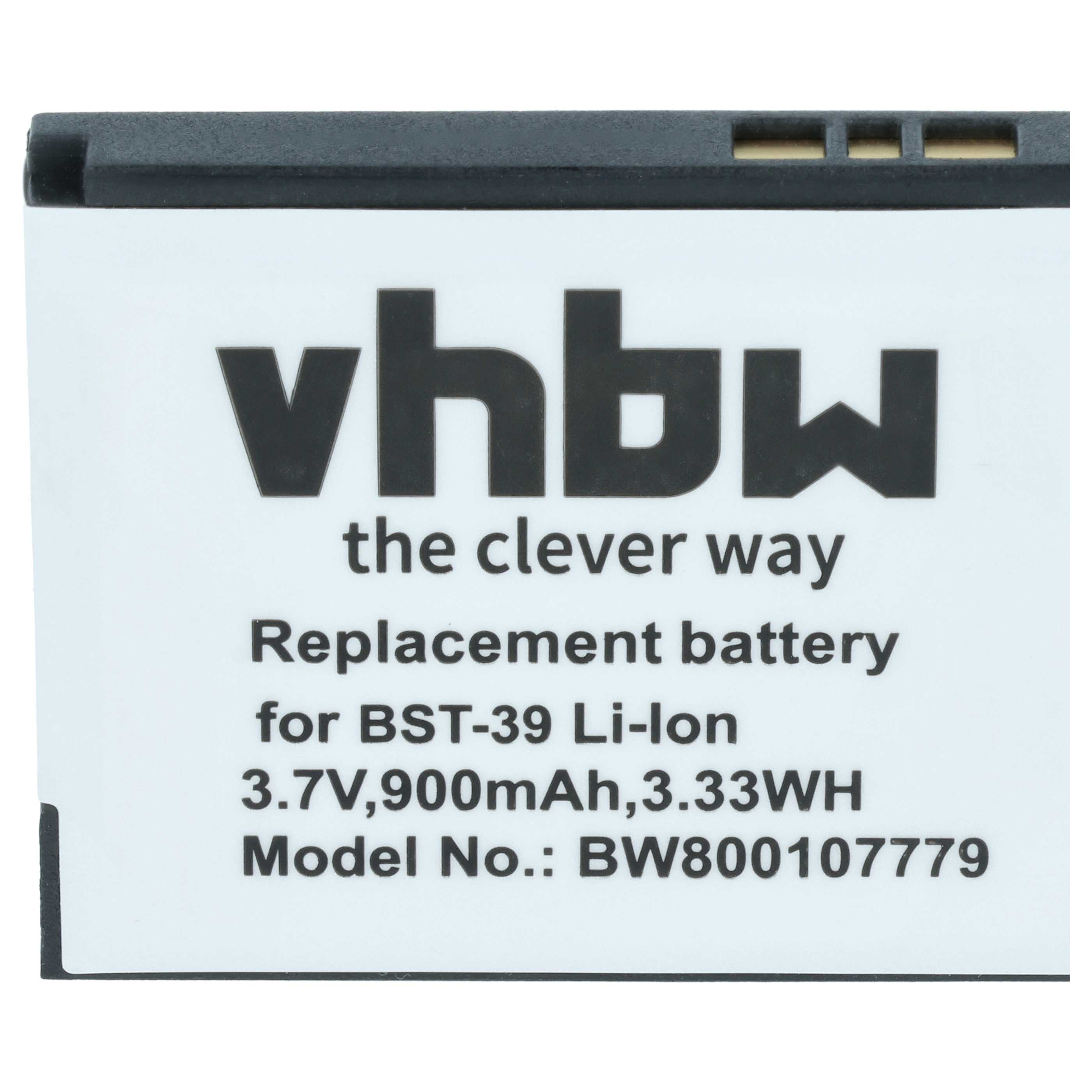 Akumulator do telefonu smartfona zamiennik Sony-Ericsson BST-39 - 900 mAh 3,7 V Li-Ion