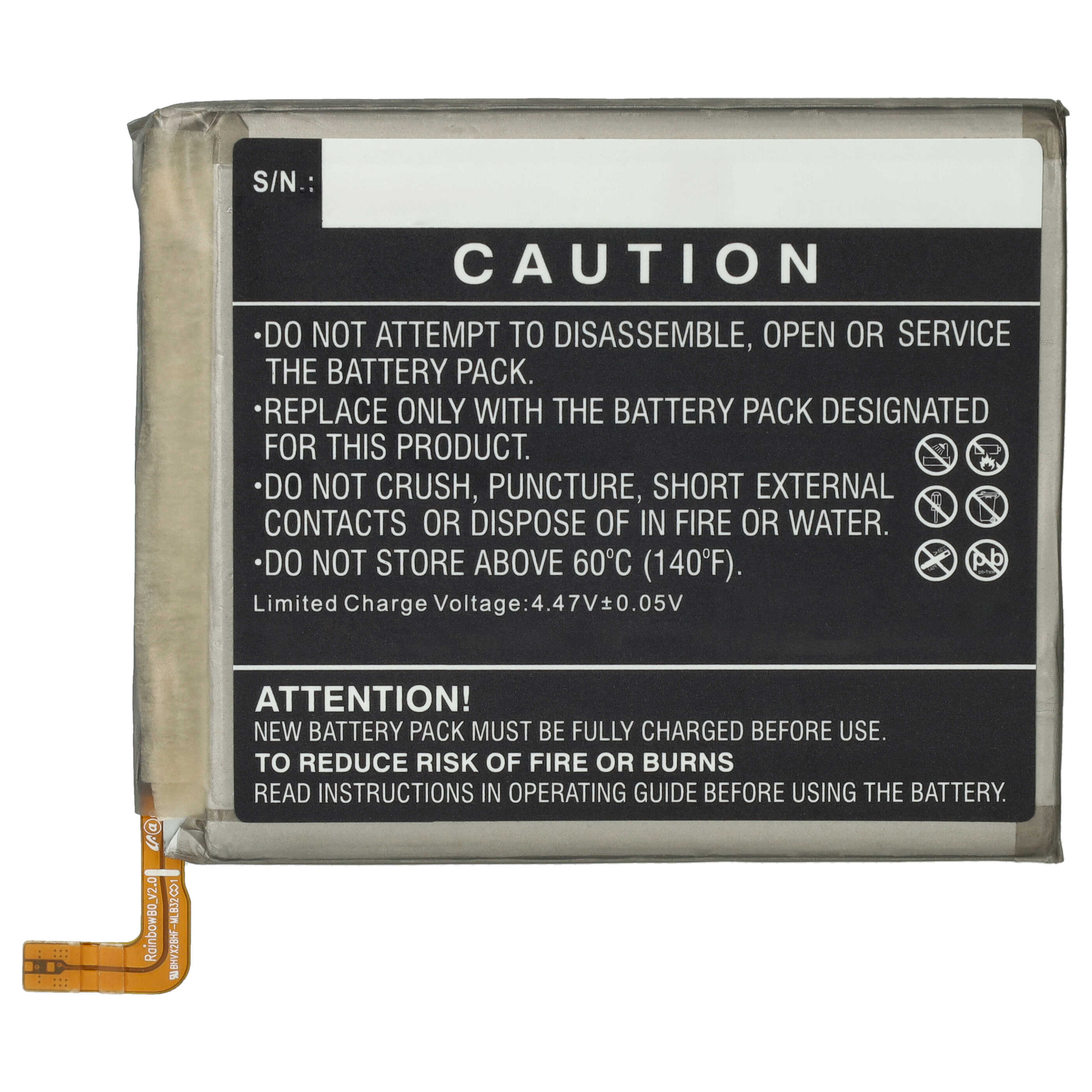 Batterie remplace Samsung GH82-30459A, EB-BS918ABY pour téléphone portable - 4900mAh, 3,88V, Li-polymère