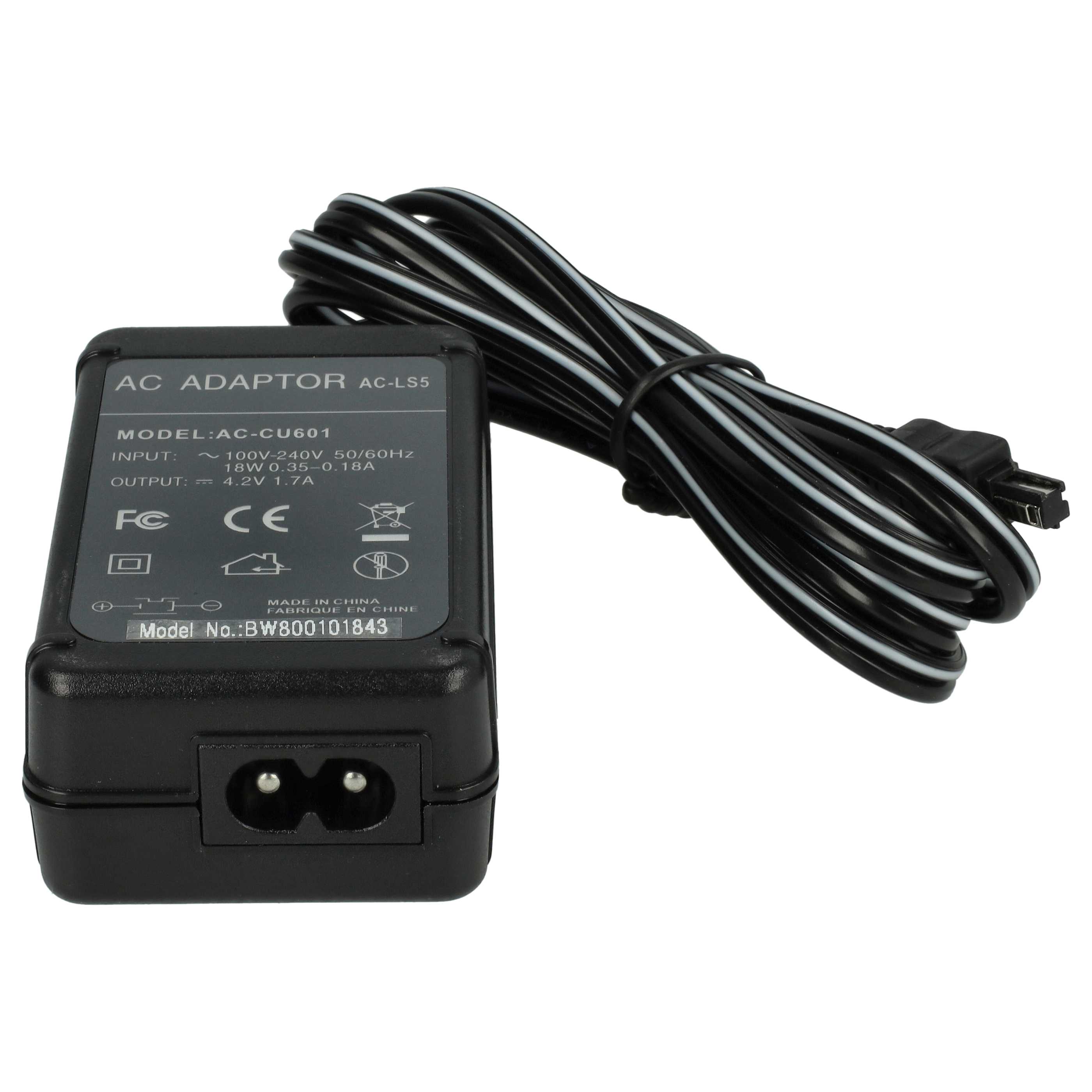 Alimentatore sostituisce Sony AC-LS5K, AC-LS5 per fotocamera Sony , 2m, 1,5A