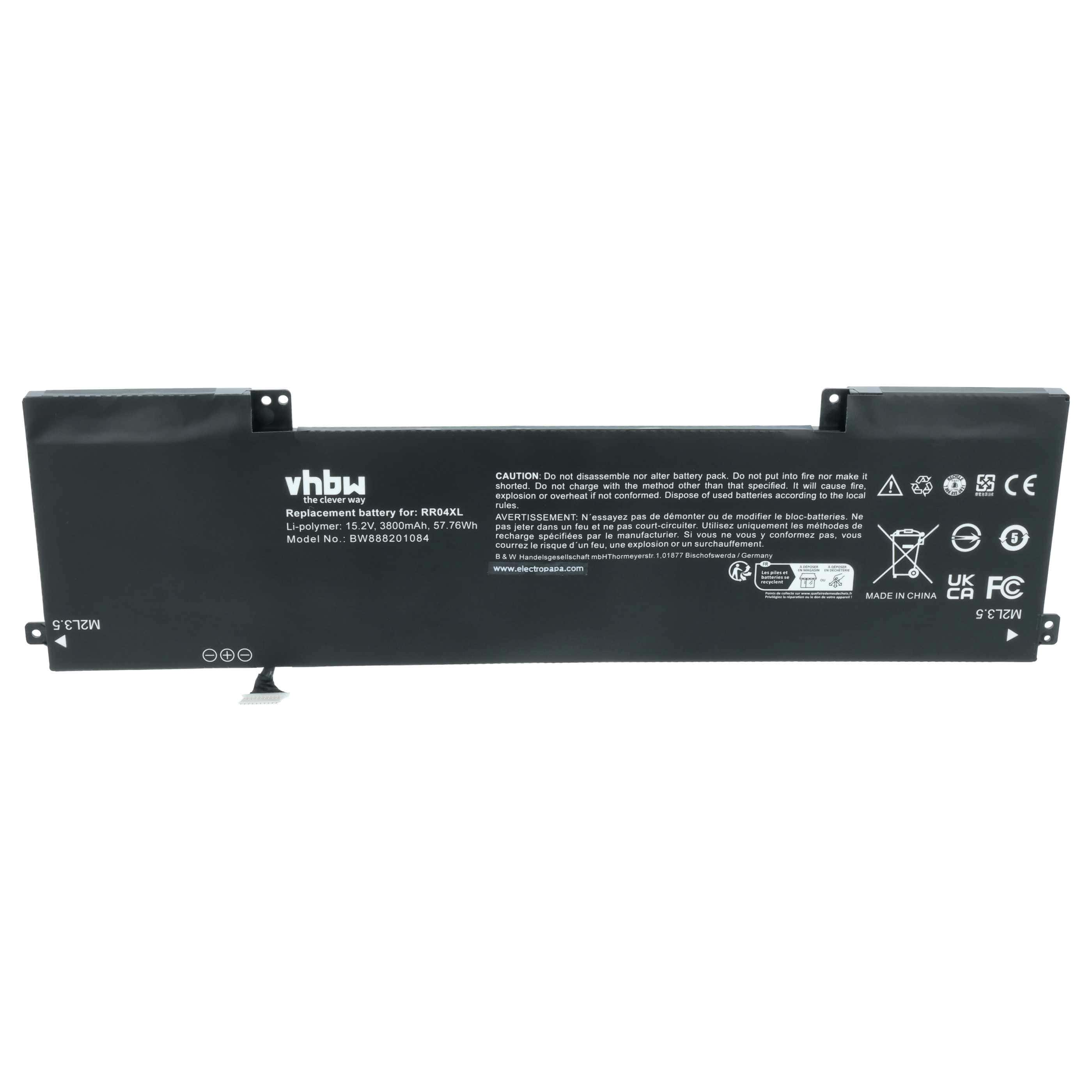Akumulator do laptopa zamiennik HP 778961-421, 778978-005, 778951-421 - 3800 mAh 15,2 V Li-Ion, czarny