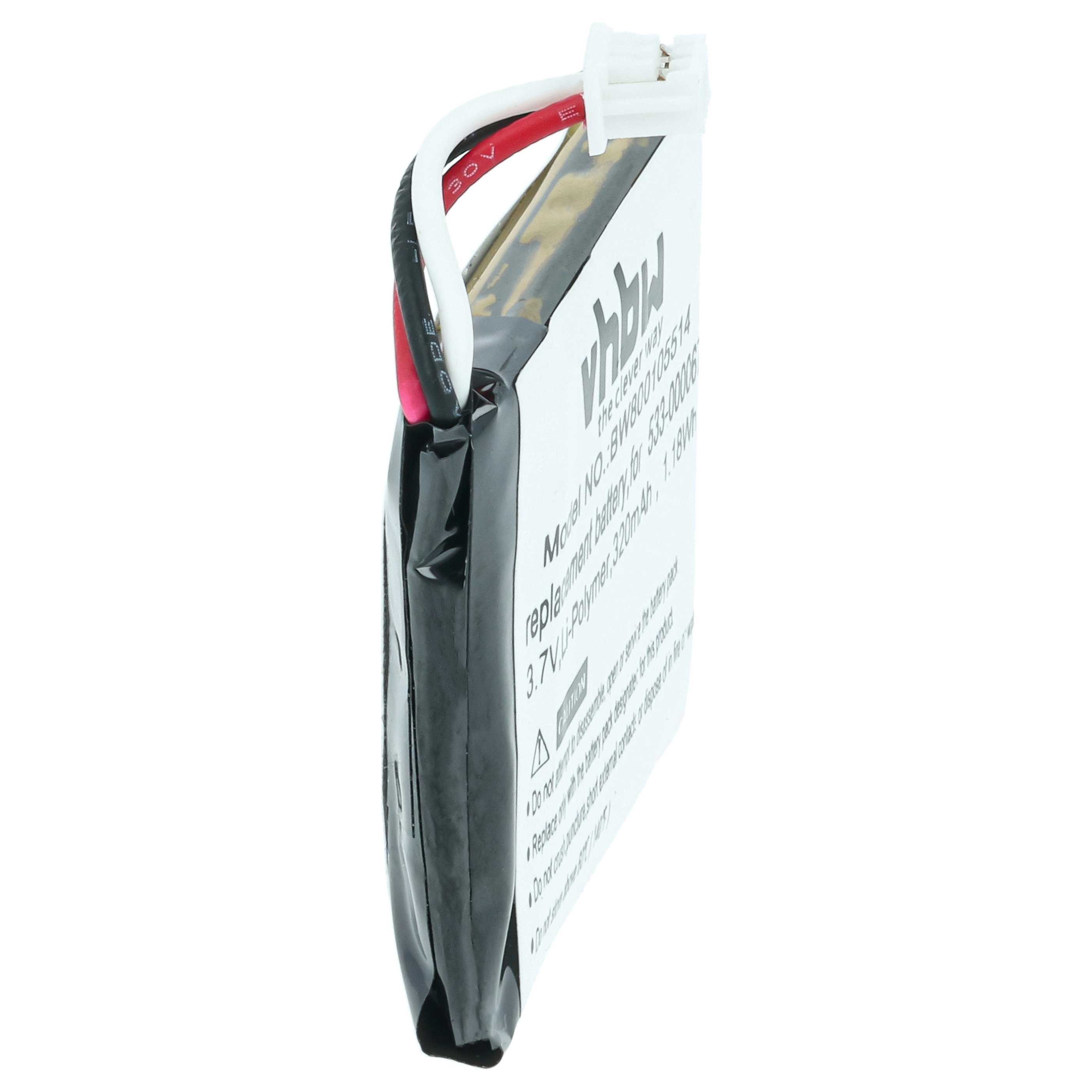 Batteria sostituisce Logitech L/N: 1109, AHB472625PST, 533-000067 per auricolari cuffie - 230mAh 3,7V Li-Poly