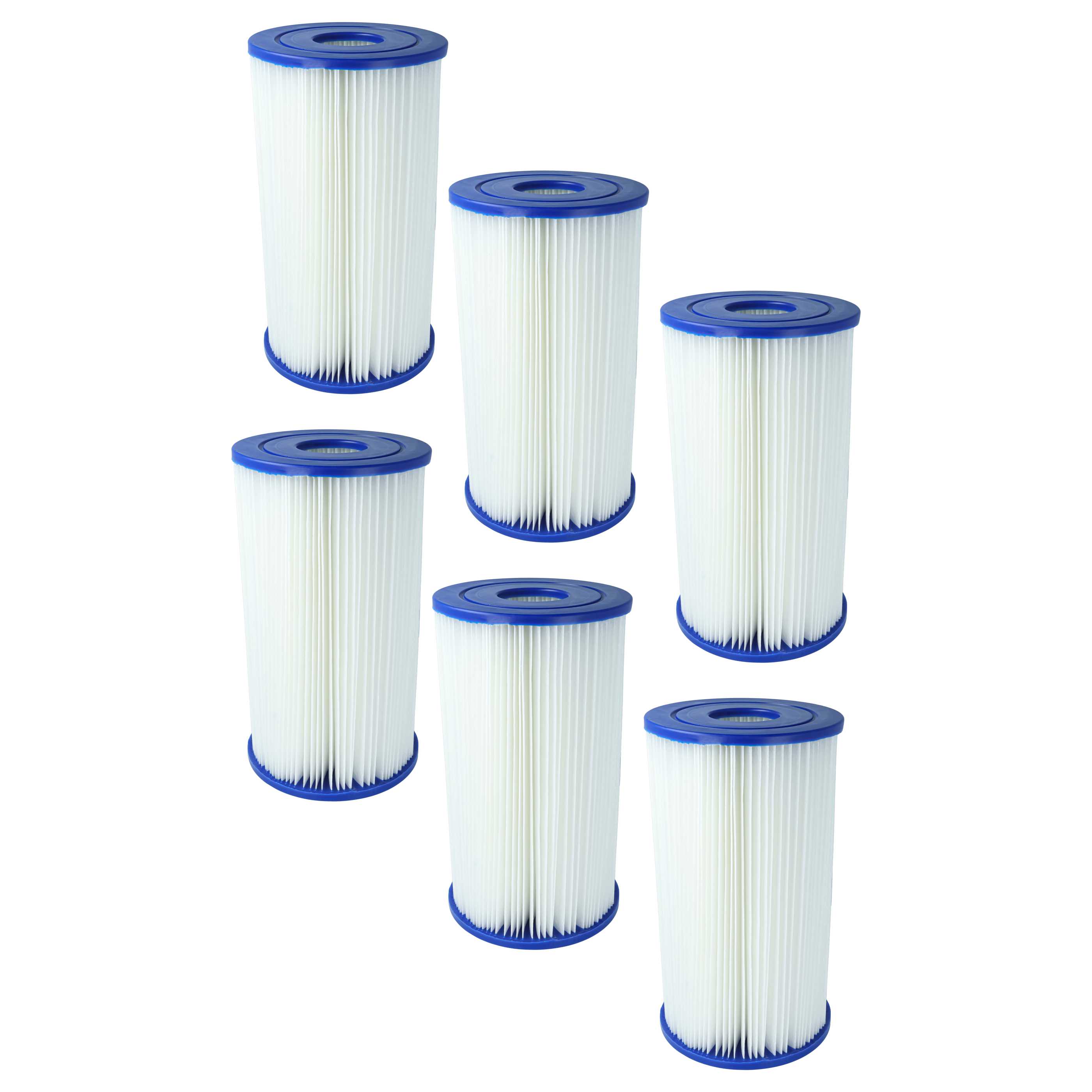6x Filtres à eau remplace Bestway 58221, 58095 pour piscine, pompe de filtration Intex - Cartouche filtre