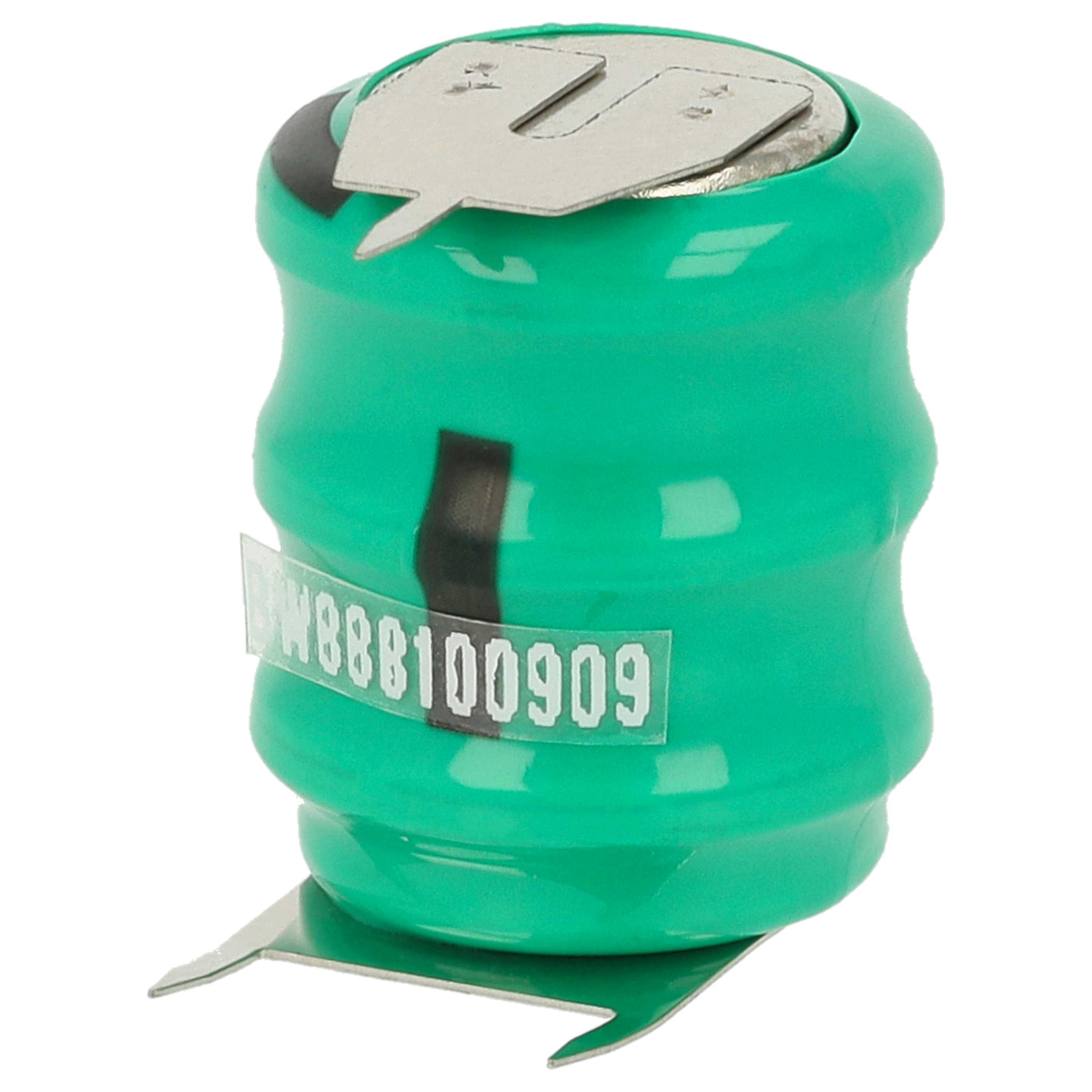 100x Button Cell Battery Type V80H 3 Pins for Model Building Solar Lamps etc. - 80 mAh 3.6 V NiMH