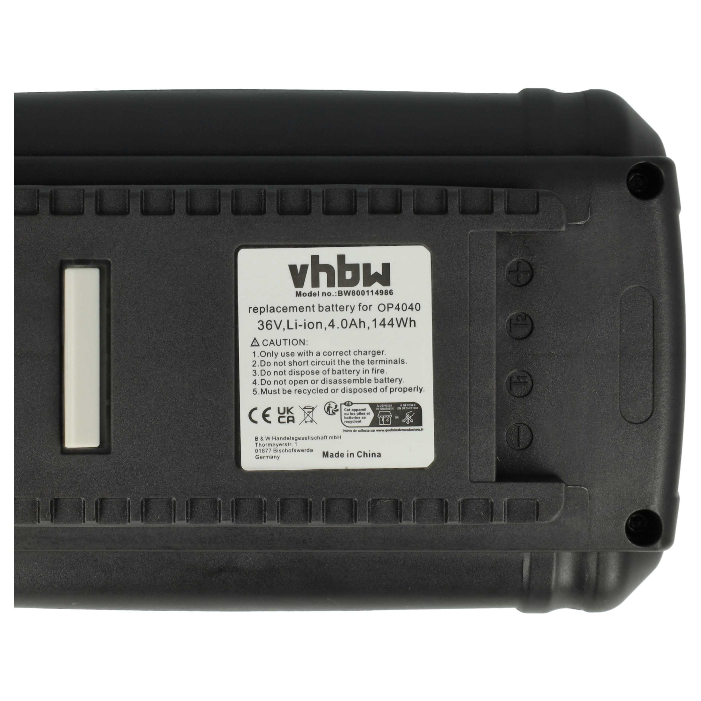 3x Akumulator do elektronarzędzi zamiennik Ryobi BPL3626, BPL3626D, BPL3640, 5133002166 - 4 Ah 36 V Li-Ion