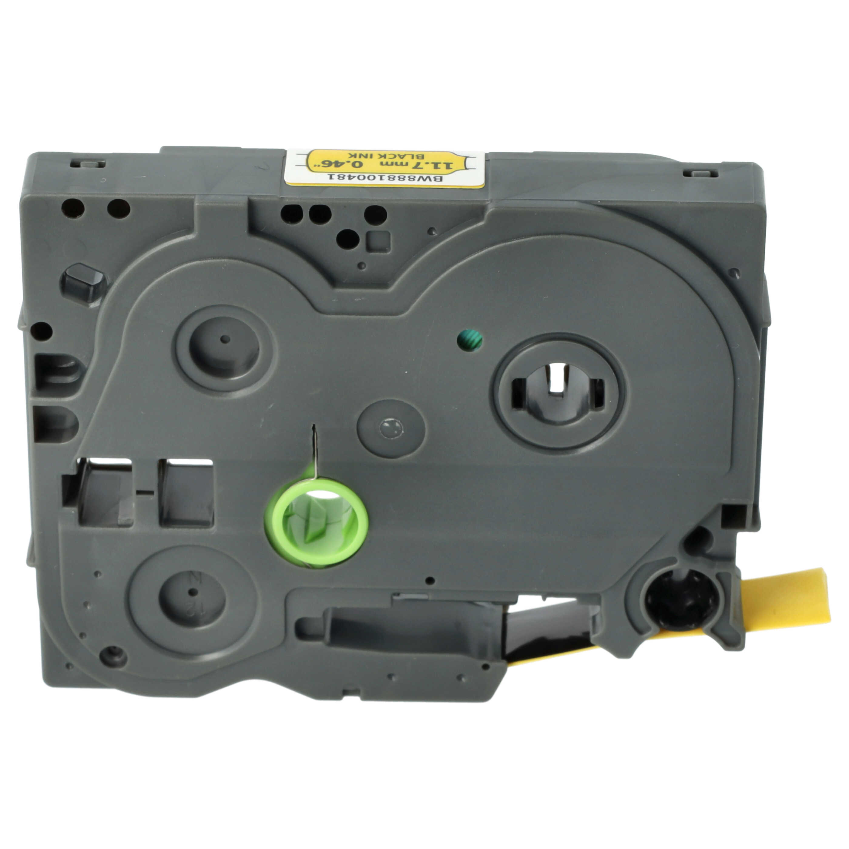 Label Tape as Replacement for Brother HS631, AHS-631 - 11.7 mm Black to Yellow, Heat Shrink Tape, 7 mm