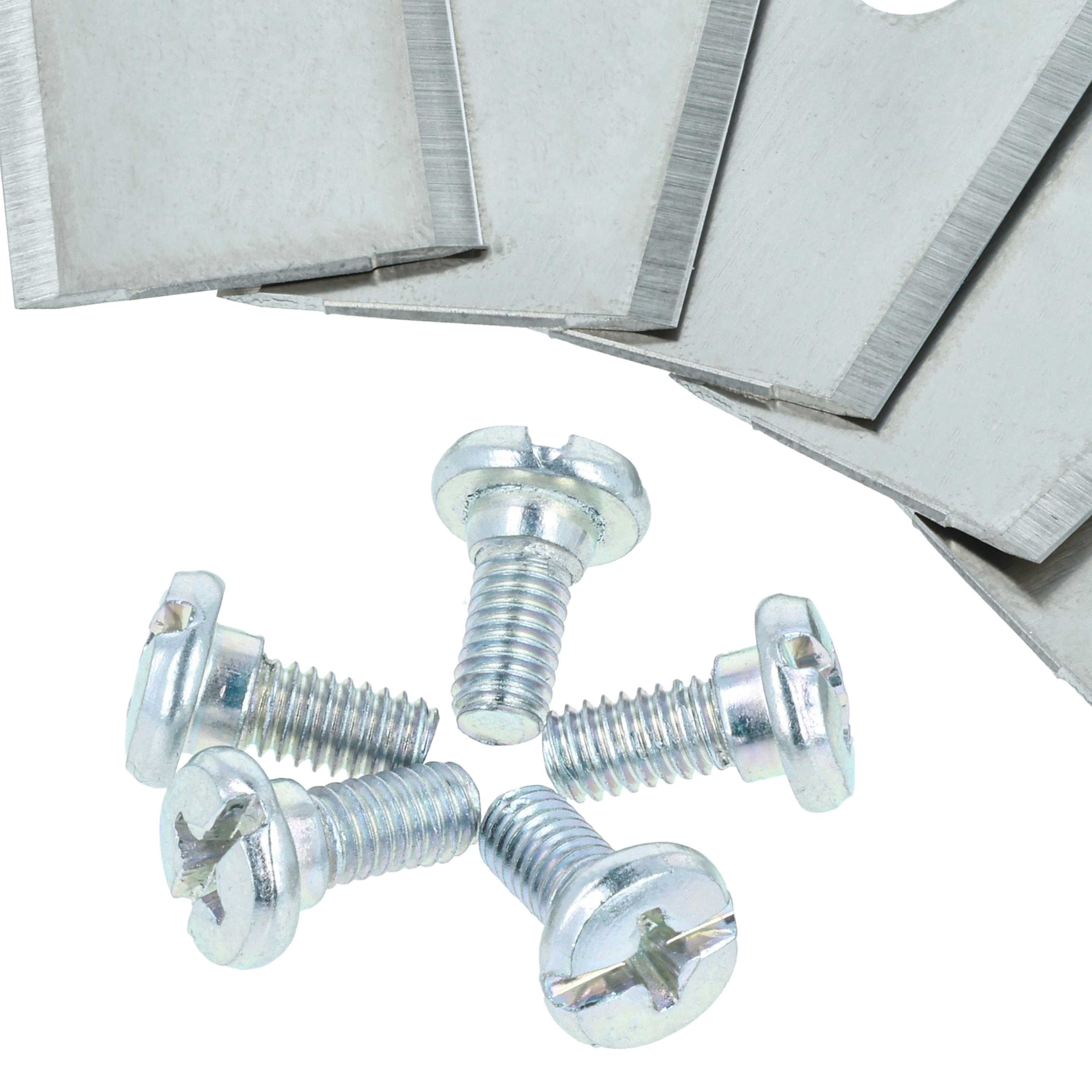 30x Exchange Blade replaces Arnold AR1 Cordless Lawnmower etc. - Steel, Silver