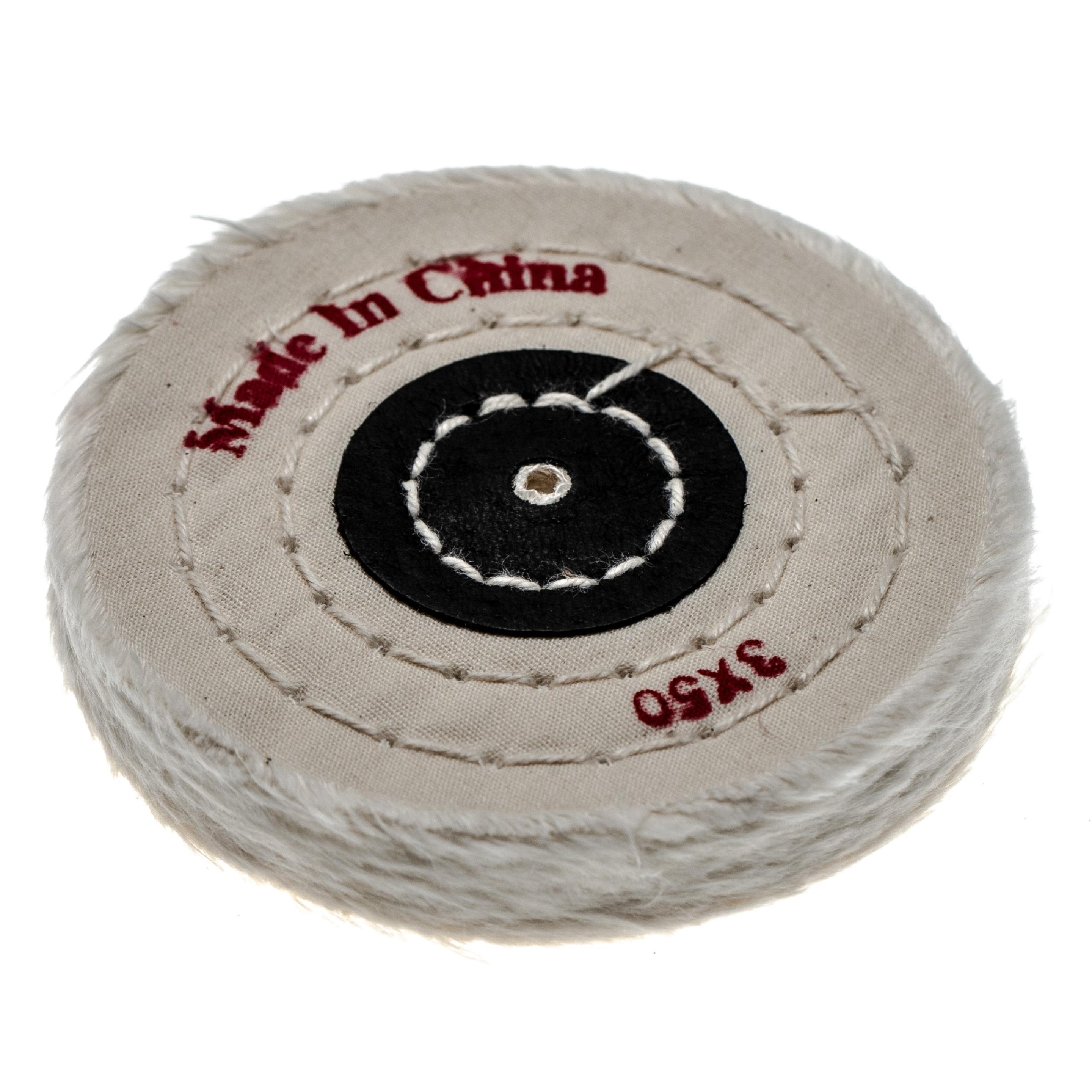 Disco lucidante per smerigliatrici trapani, diametro 7,5 cm, color crema