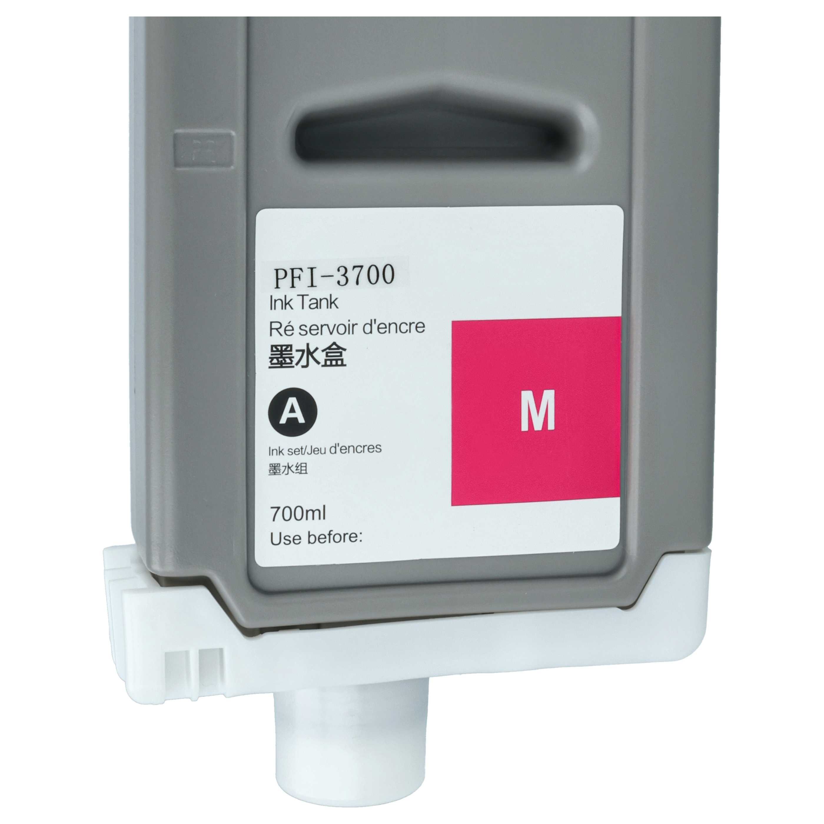 Ink Cartridge as Exchange for Canon PFI-3700 M for Canon Printer - Magenta 700 ml