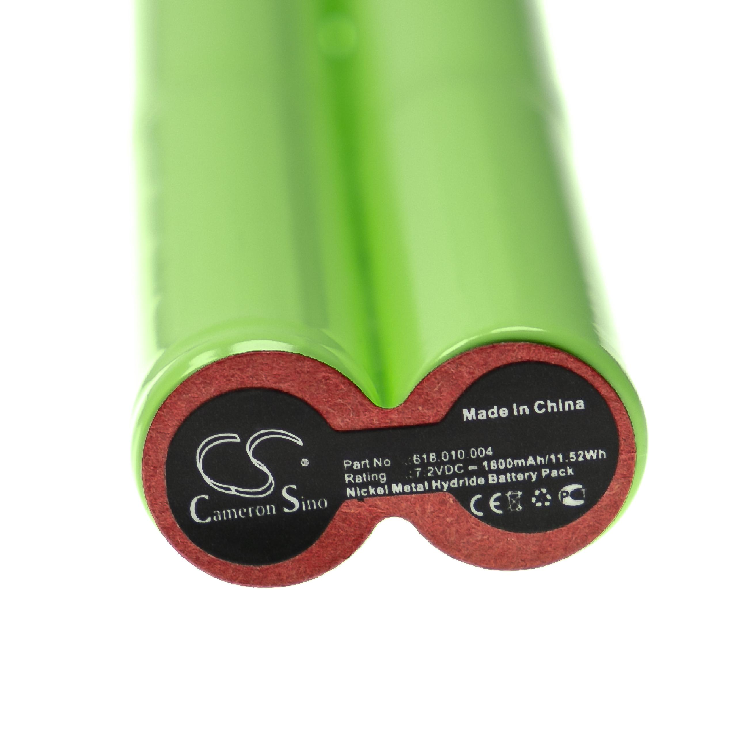 Batería reemplaza Soehnle Scale 618.010.004 para dispositivo medición (1600 mAh, 7,2 V, NiMH)