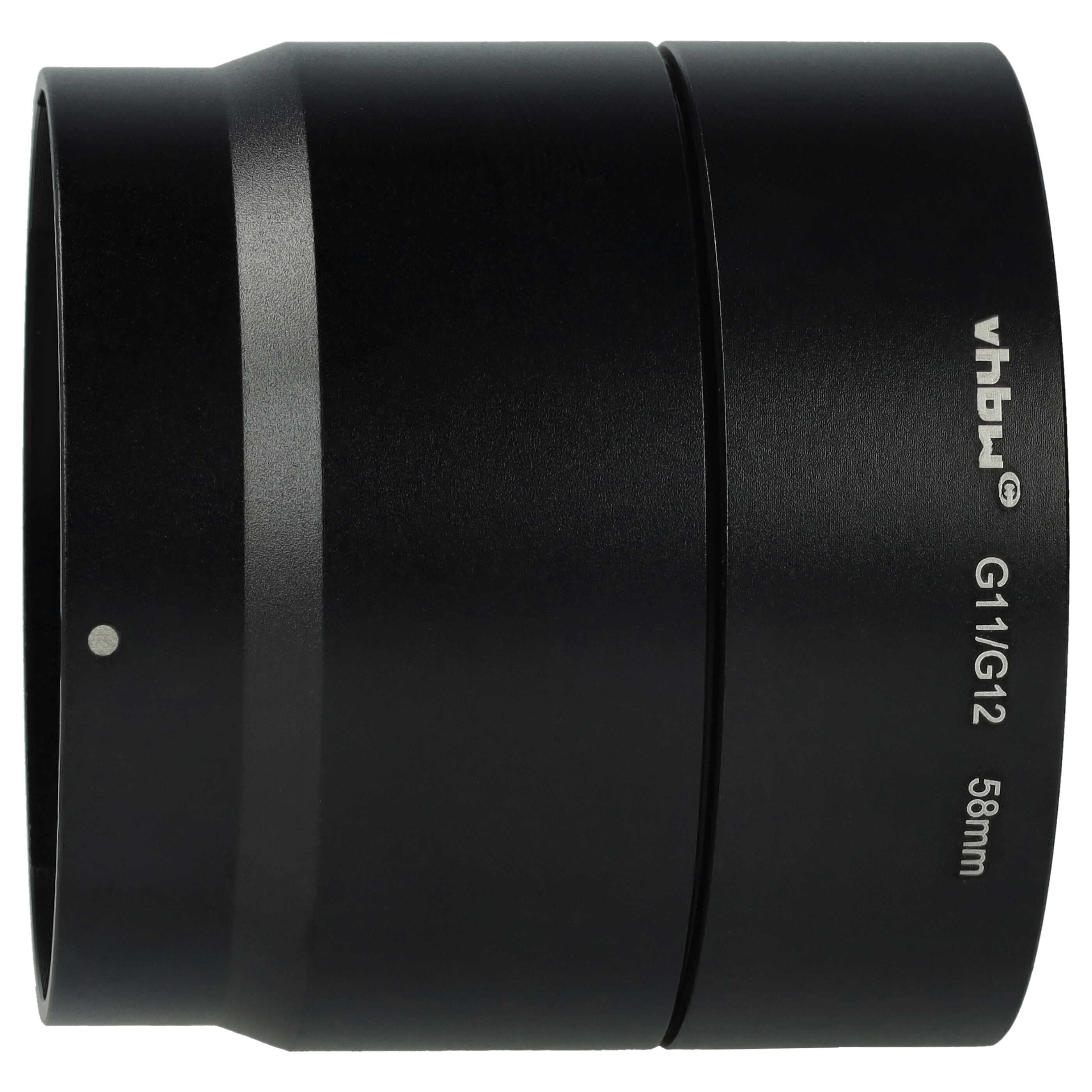 Redukcja filtrowa 58 mm w formie tulei do obiektywu aparatu Canon PowerShot G10, G11, G12 