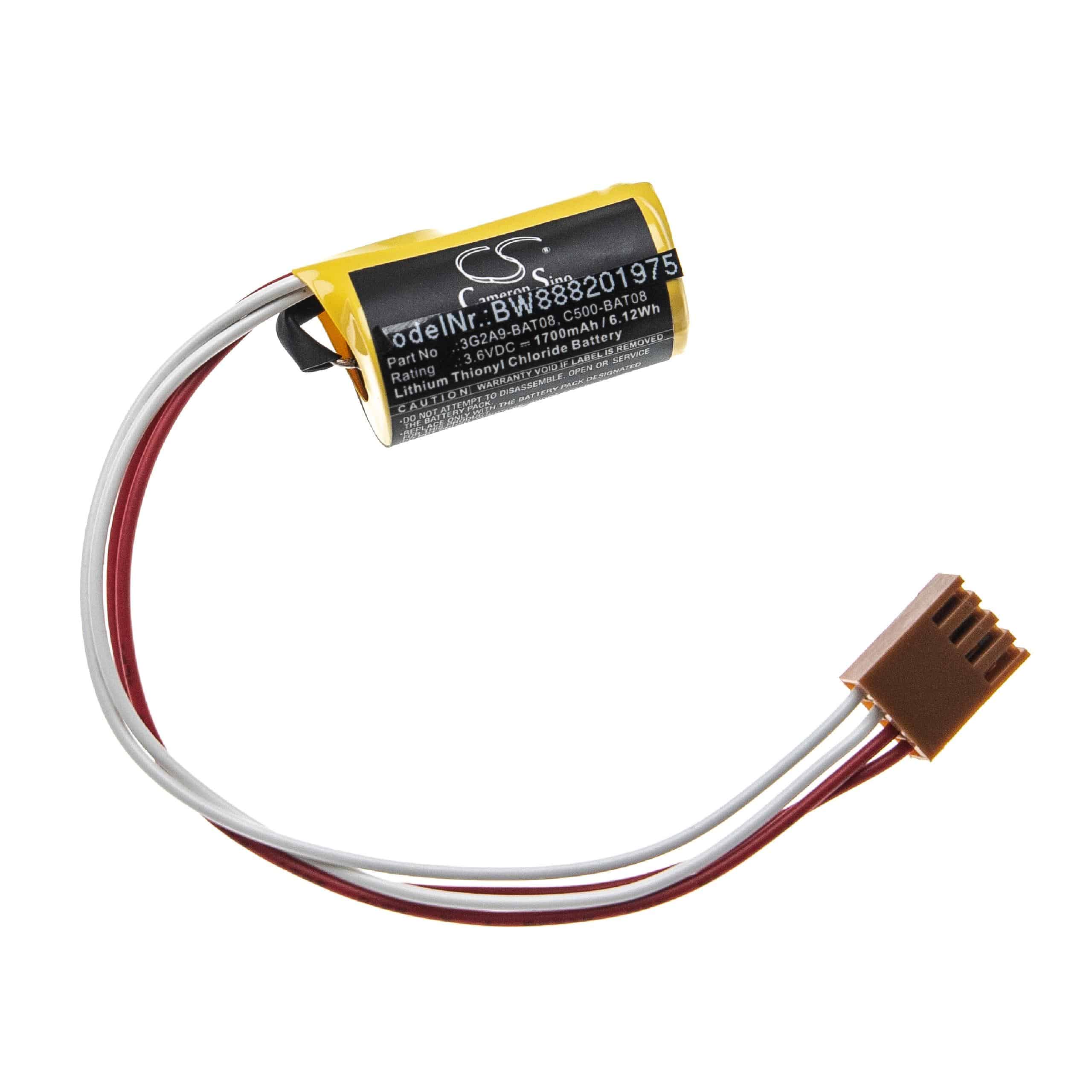 Batteria per PLC Programmable Logic Controller sostituisce Omron 3G2A9-BAT08 Omron - 1700mAh 3,6V Li-SOCl2