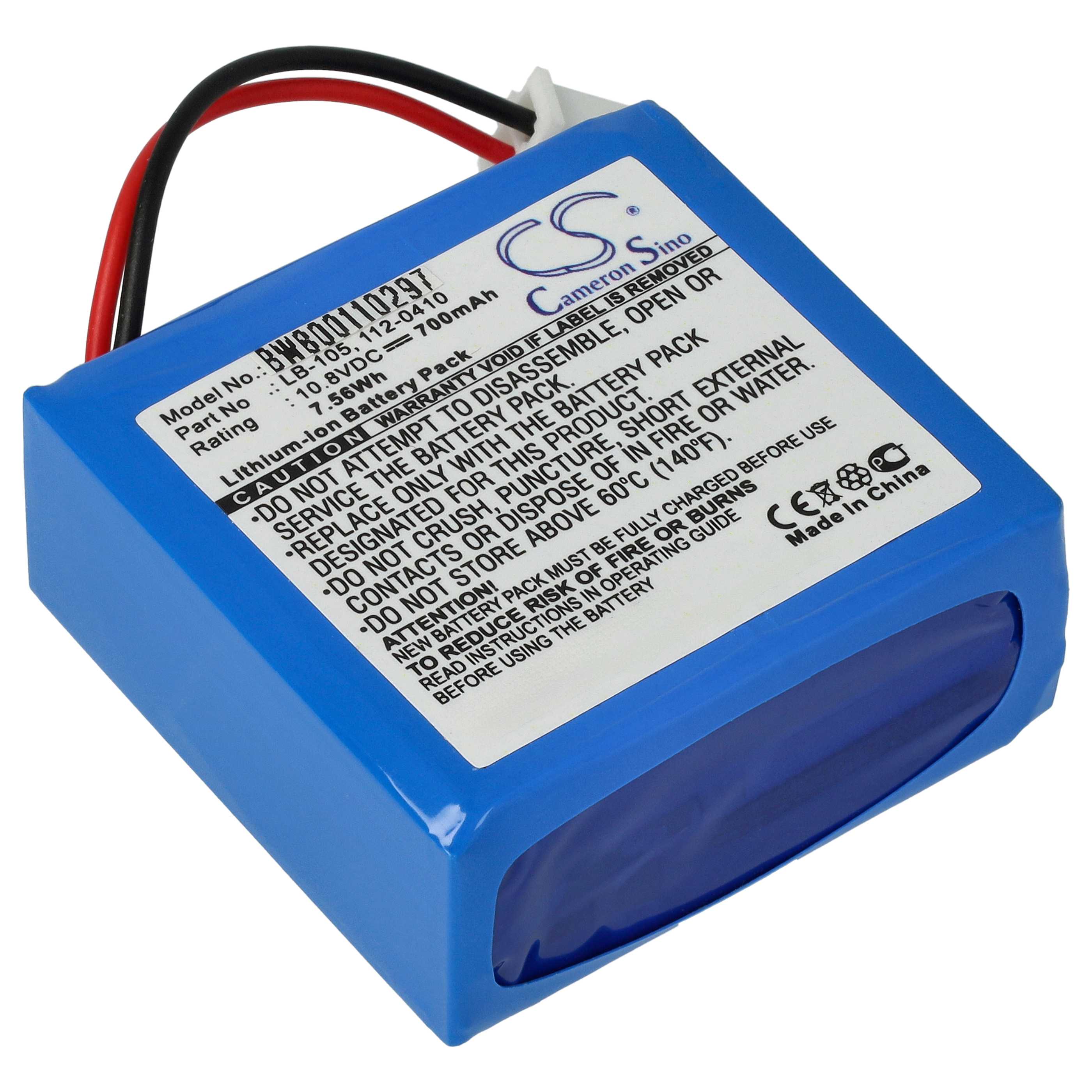 Batería reemplaza SafeScan LB-105, 112-0410 para escáner código de barras (700 mAh, 10,8 V, Li-Ion)