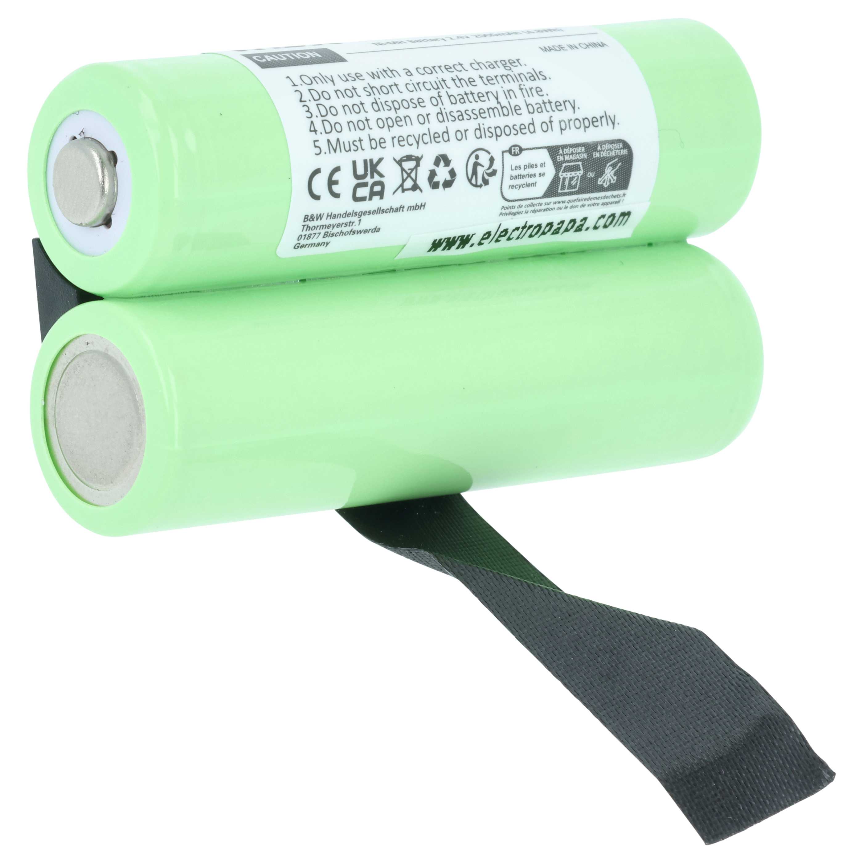 Batería reemplaza Demag 773-499-44 sistema control - 2000mAh 2,4V NiMH