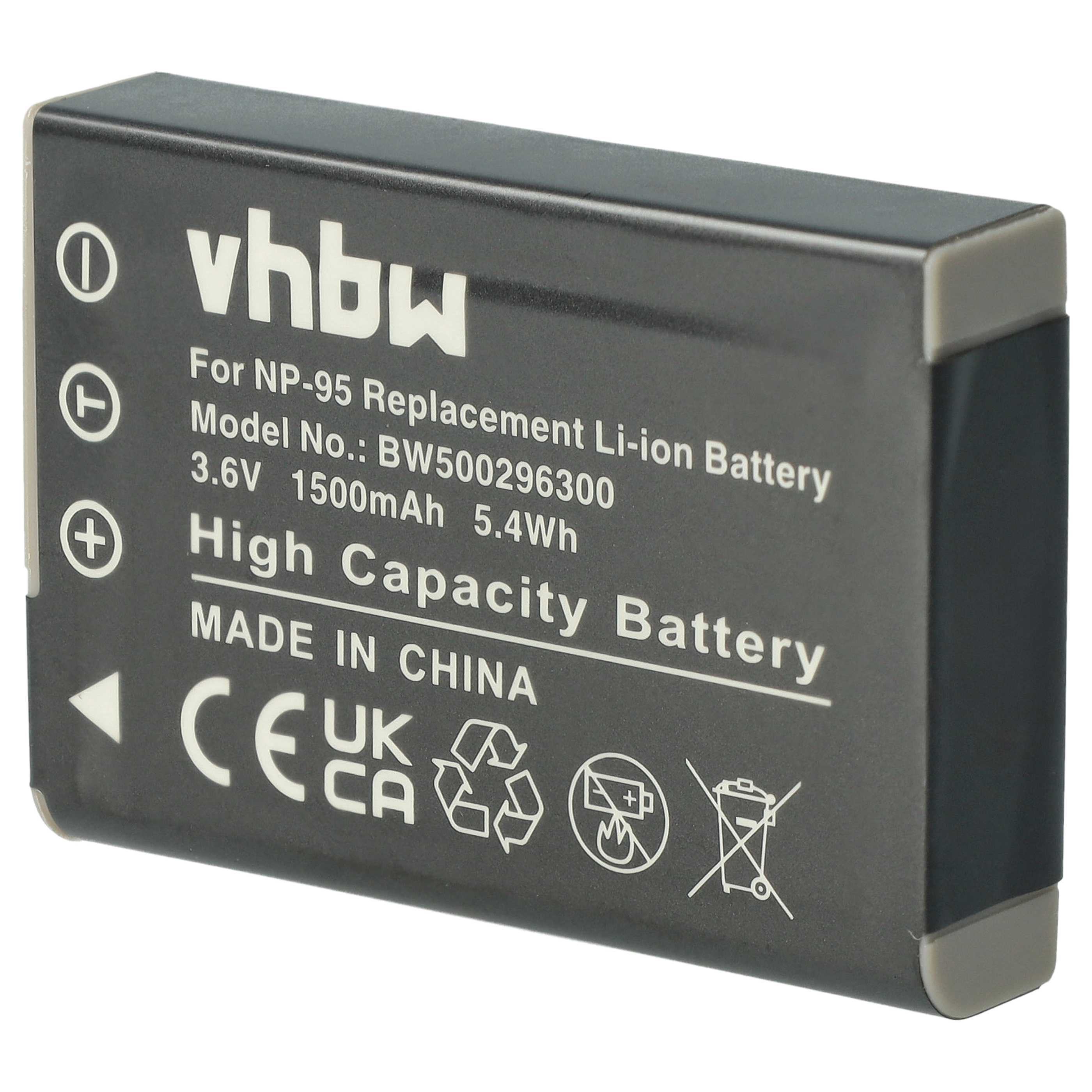 Batterie remplace Fuji / Fujifilm NP-95 pour appareil photo - 1500mAh 3,6V Li-ion