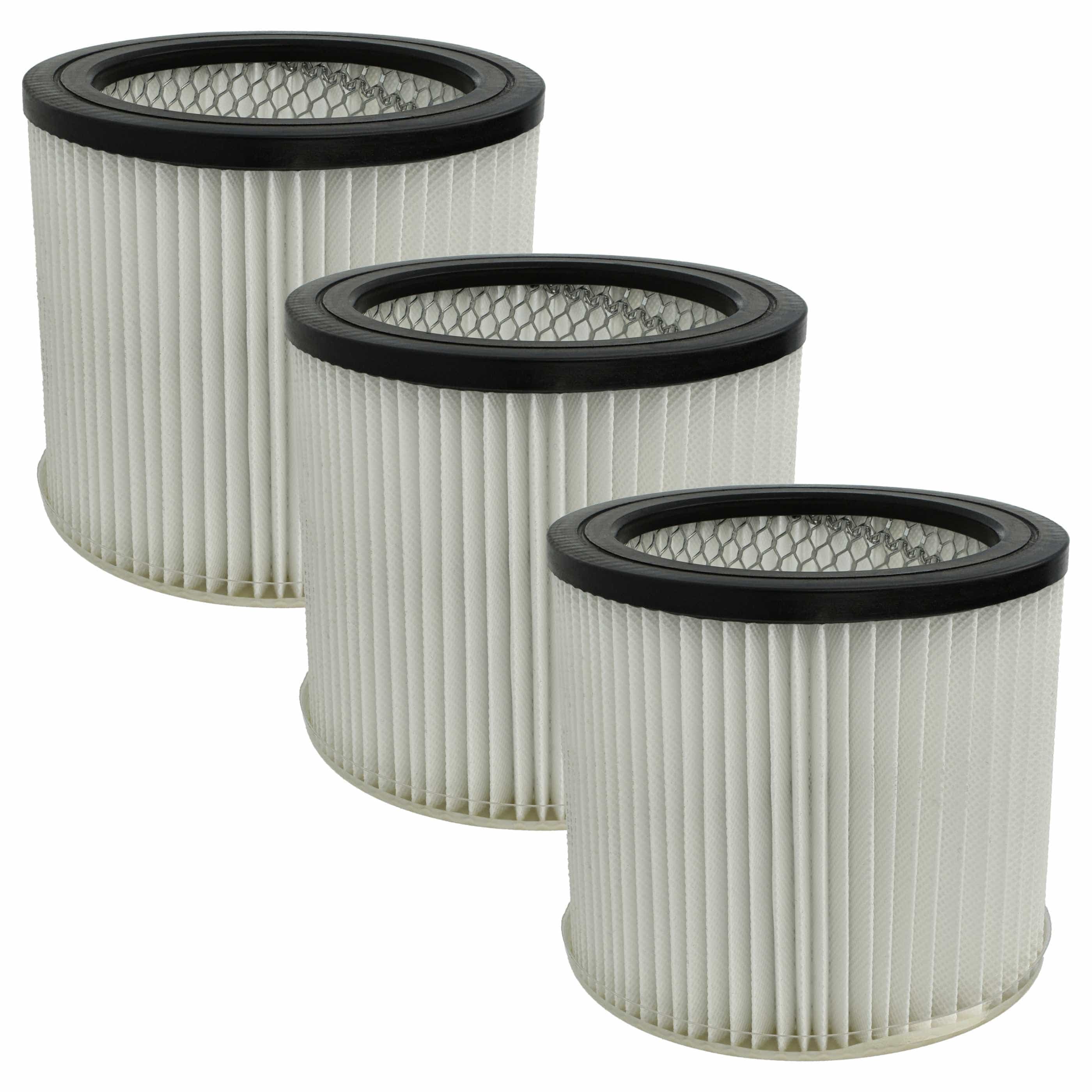3x Filtercartridge filter replaces Scheppach 7907709719 for Scheppach Vacuum Cleaner, black / white