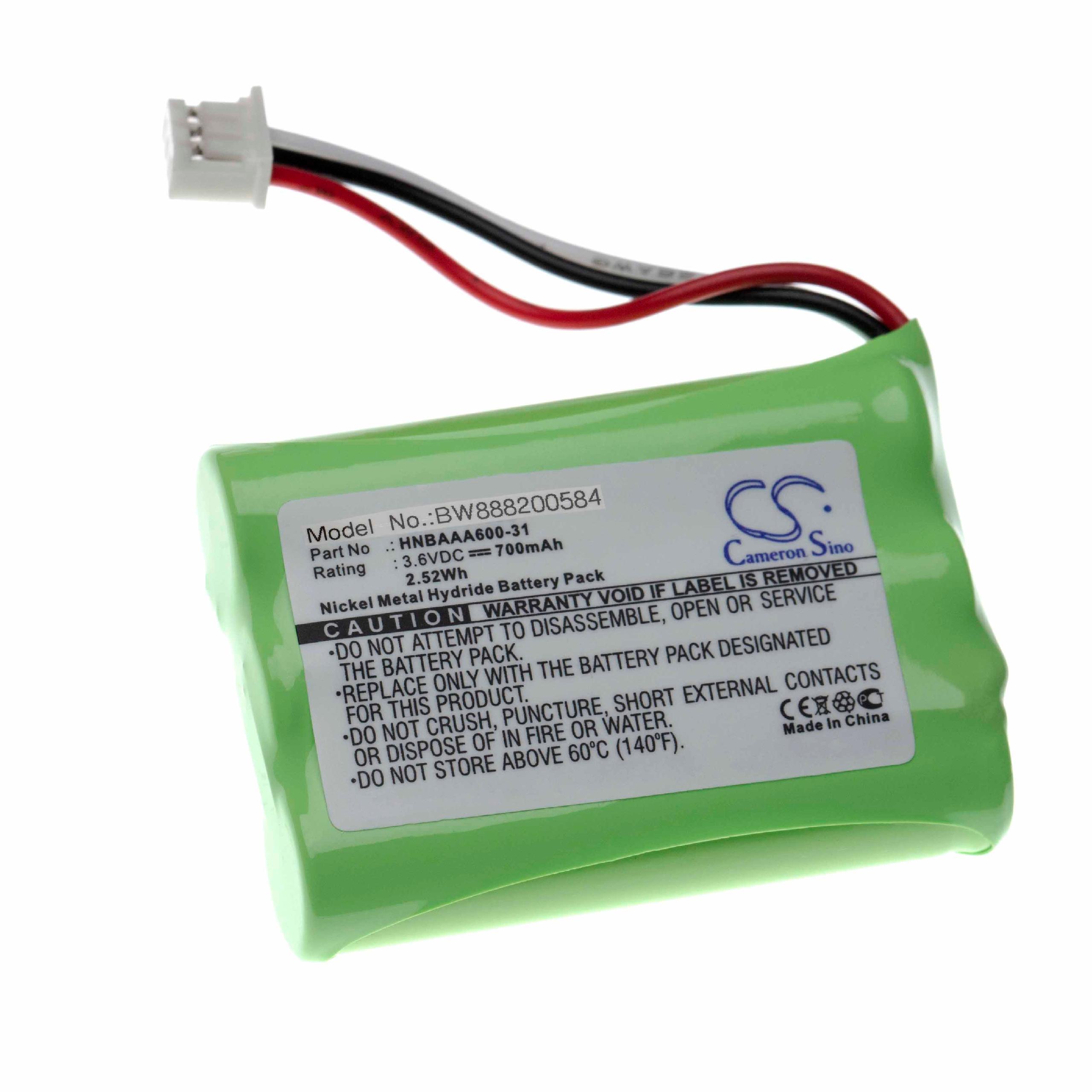Batterie remplace Huawei HNBAAA600-31 pour téléphone Huawei - 700mAh 3,6V NiMH