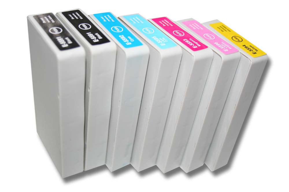7x Ink Cartridges suitable for Epson-Stylus Photo RX700 RX700 Printer - B/C/M/Y + light magenta + light cyan