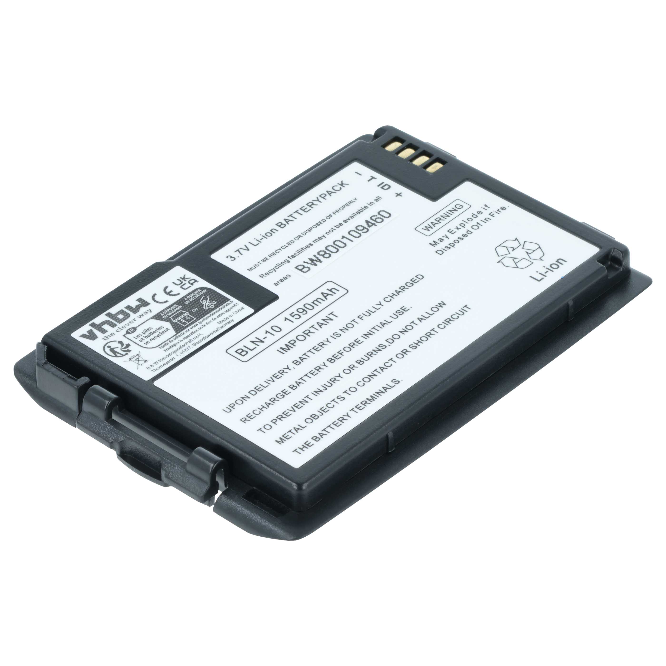 Radio Battery replaces EADS HT9980AA, BLN-10 - 1590 mAh 3.7 V Li-Ion